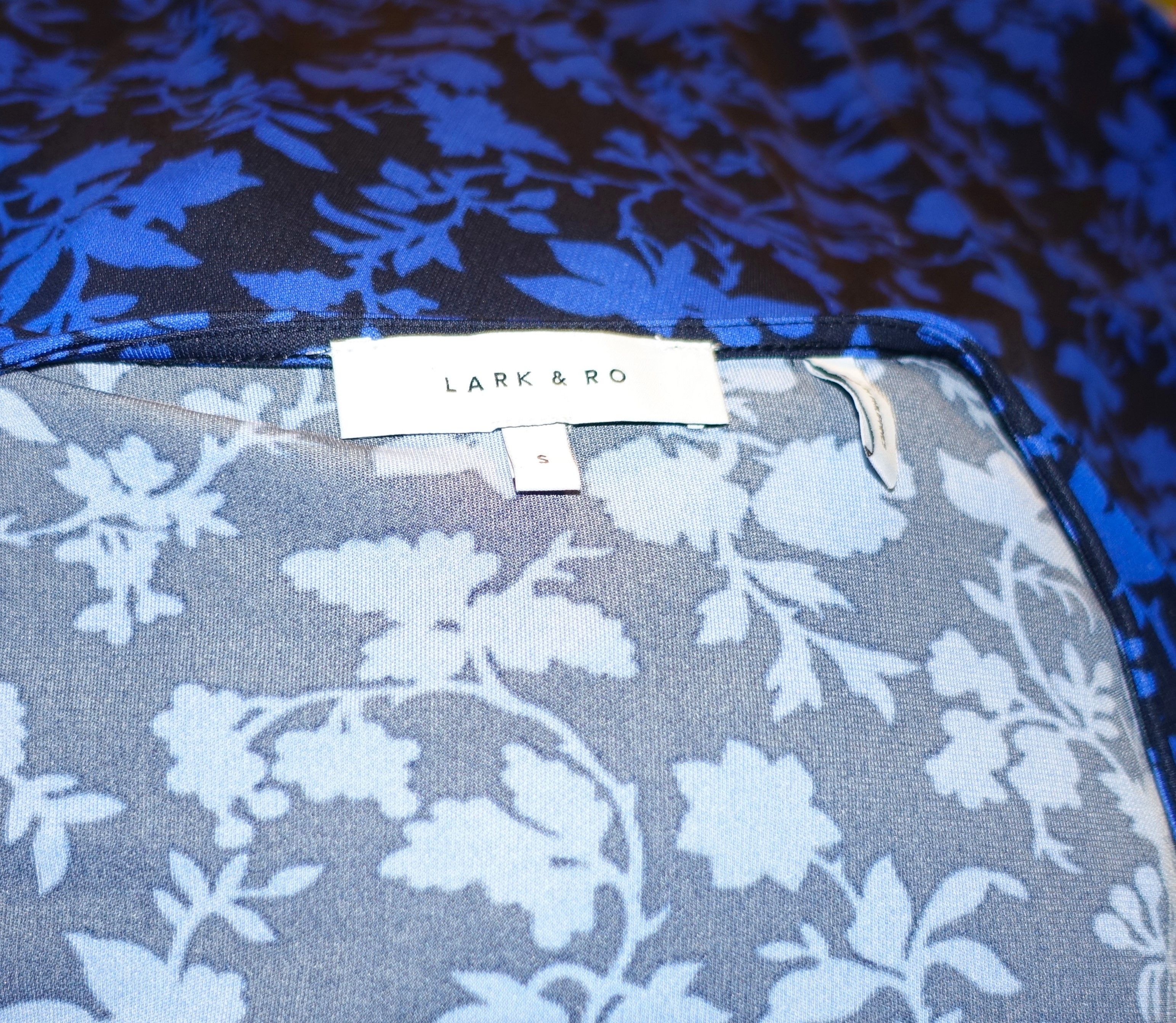 Other Lark & Ro Black Blue Wrap Around Dress S Size S / US 4 / IT 40 - 7 Thumbnail