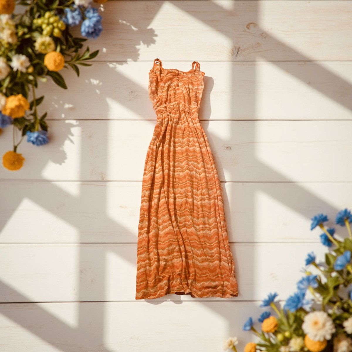 Other Orange print empire waist maxi dress with adjustable straps Size XL / US 12-14 / IT 48-50 - 1 Thumbnail