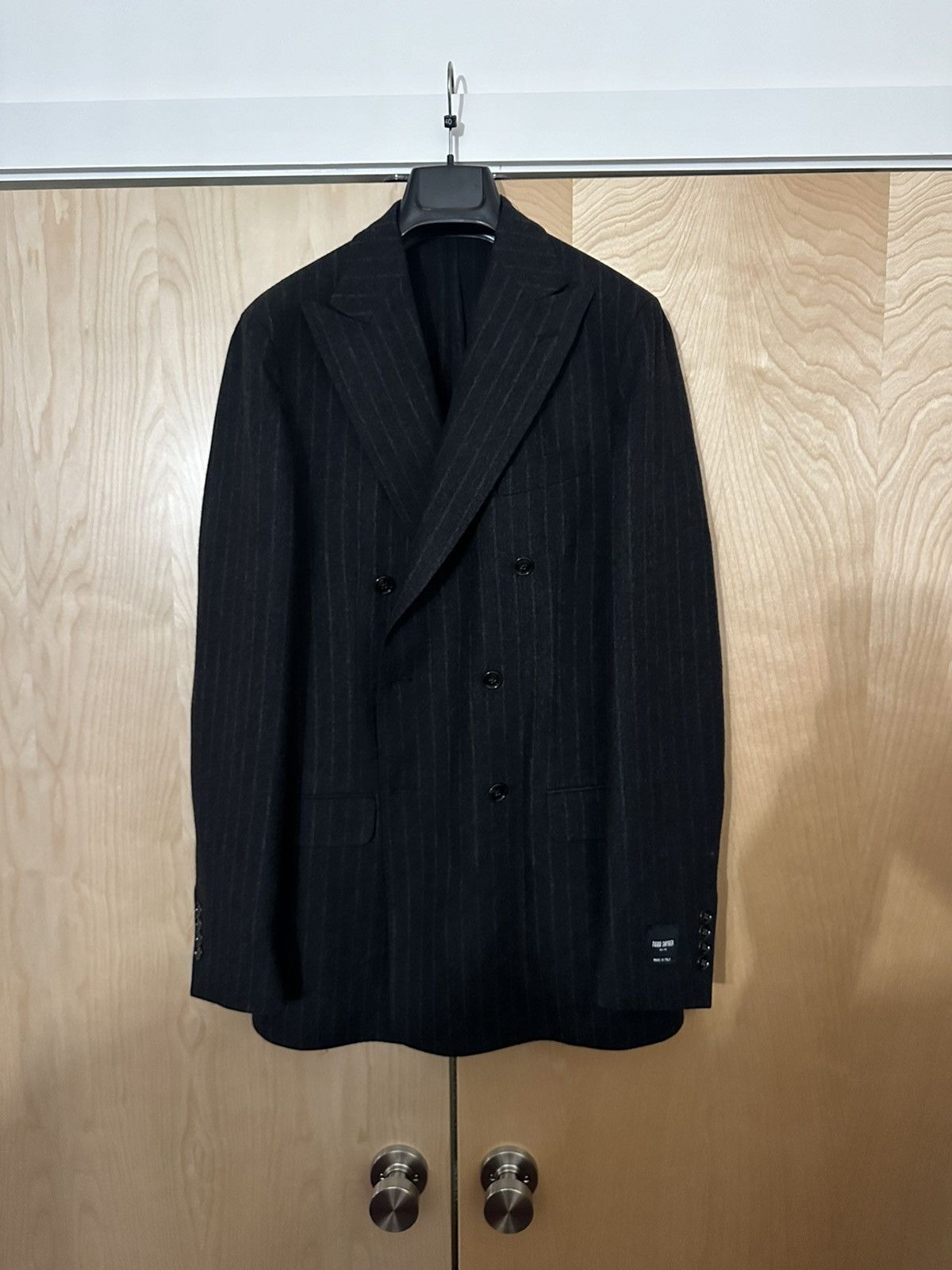 Todd Snyder Pinstripe Double Breasted Sutton Jacket