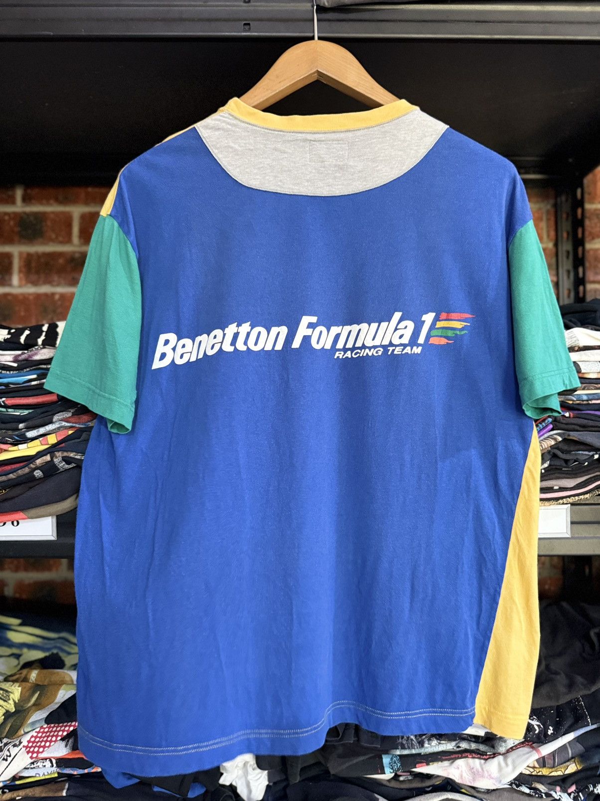 Vintage Benetton Formula 1 Racing Team Hypecolour Pocket Tee