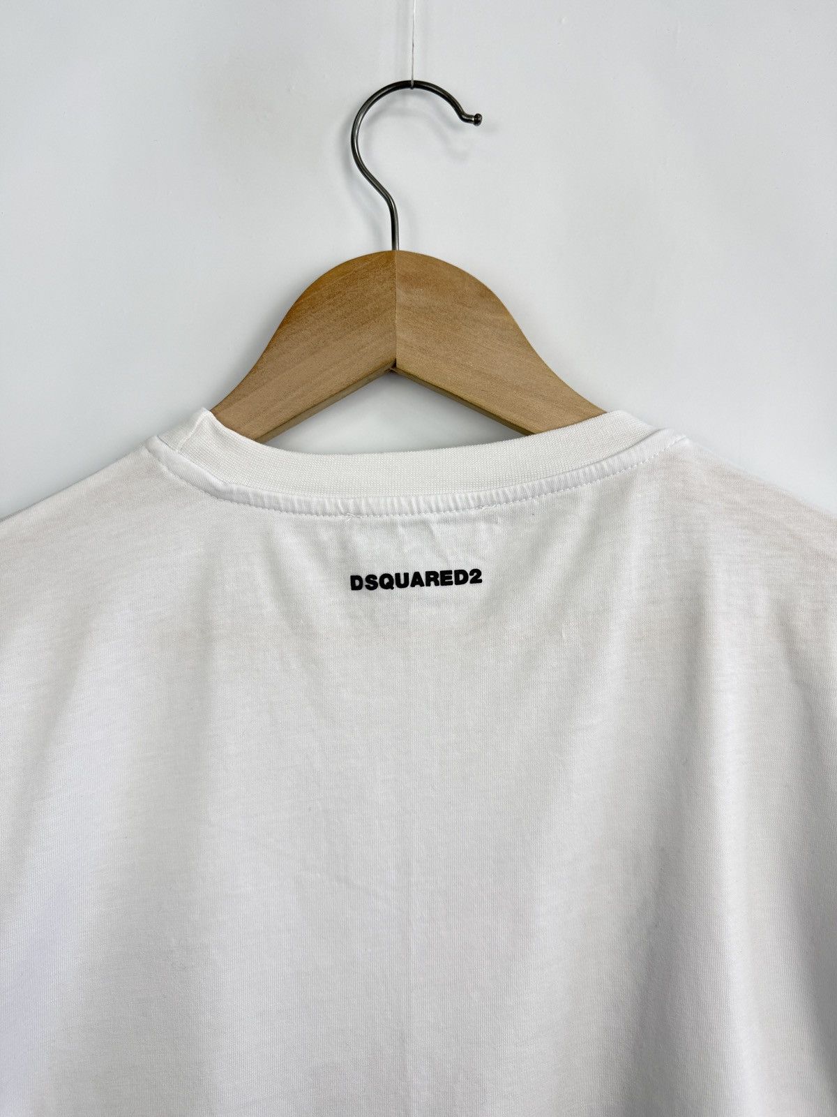 Dsquared2 🇮🇹 Y2K Dsquared2 Asymmetric Print T-Shirt Rare Retro Hype Size US S / EU 44-46 / 1 - 8 Thumbnail