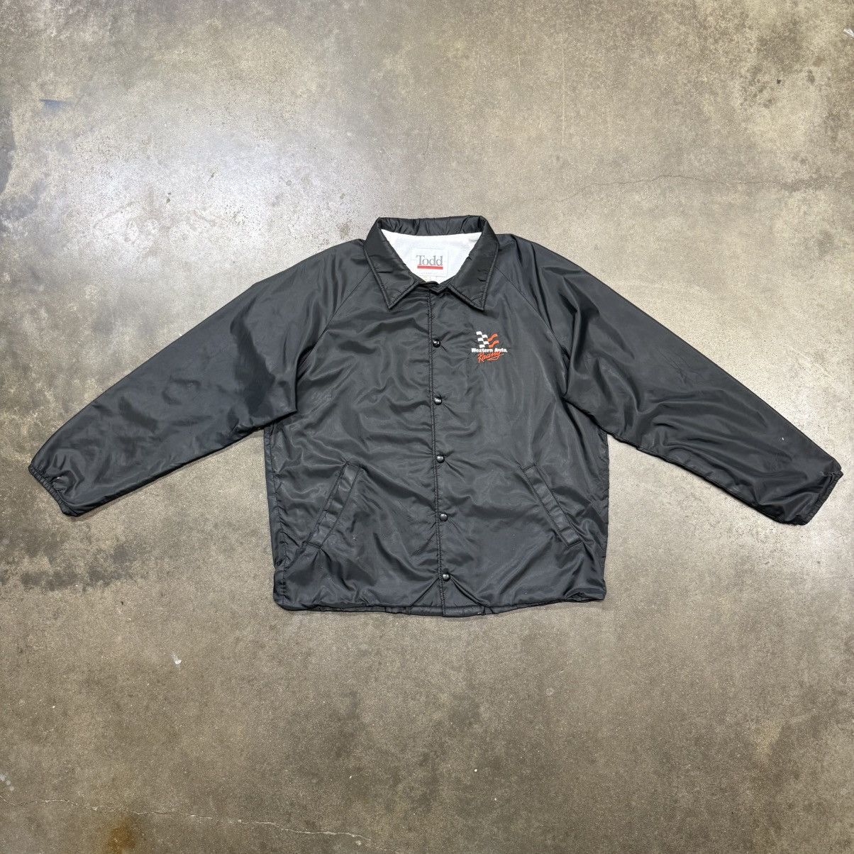 Vintage Todd Vintage Racing Jacket Bomber USA Made 90s Grunge Size US L / EU 52-54 / 3 - 3 Thumbnail