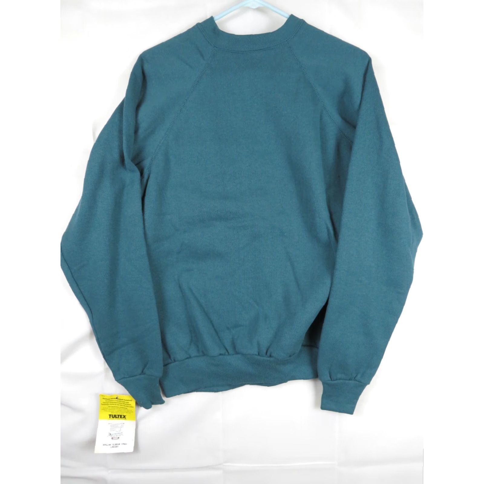 Tultex VINTAGE Tultex Sweatshirt Mens M Green 90s Raglan Crew Neck Pullover All Seasons NWT Made In USA Size US M / EU 48-50 / 2 - 8 Thumbnail