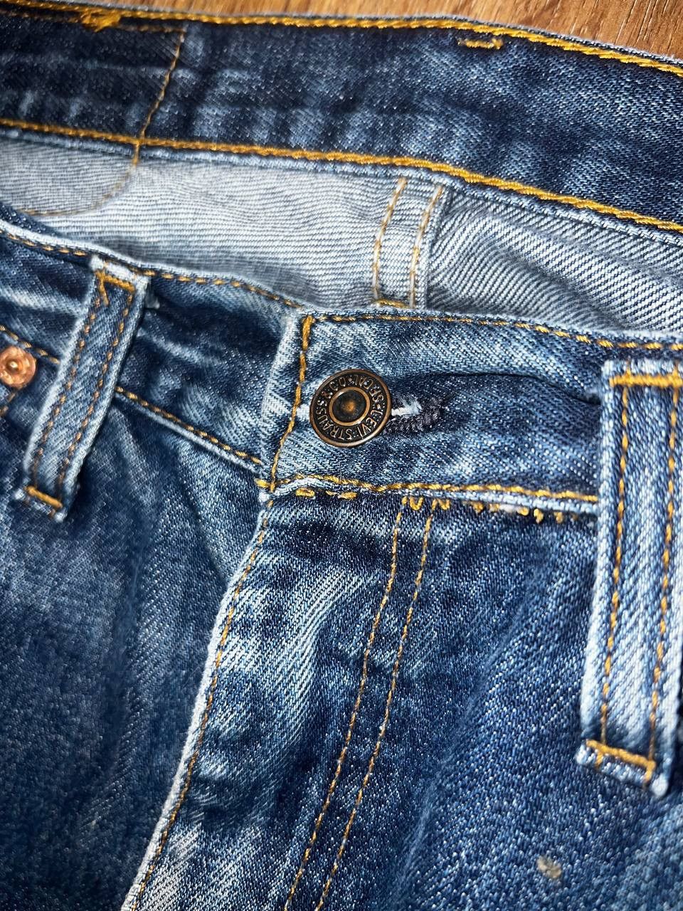 Levi's × Vintage Vintage Levi's 505 Blue Distressed Mud Wash Denim Jeans Size US 31 - 9 Thumbnail