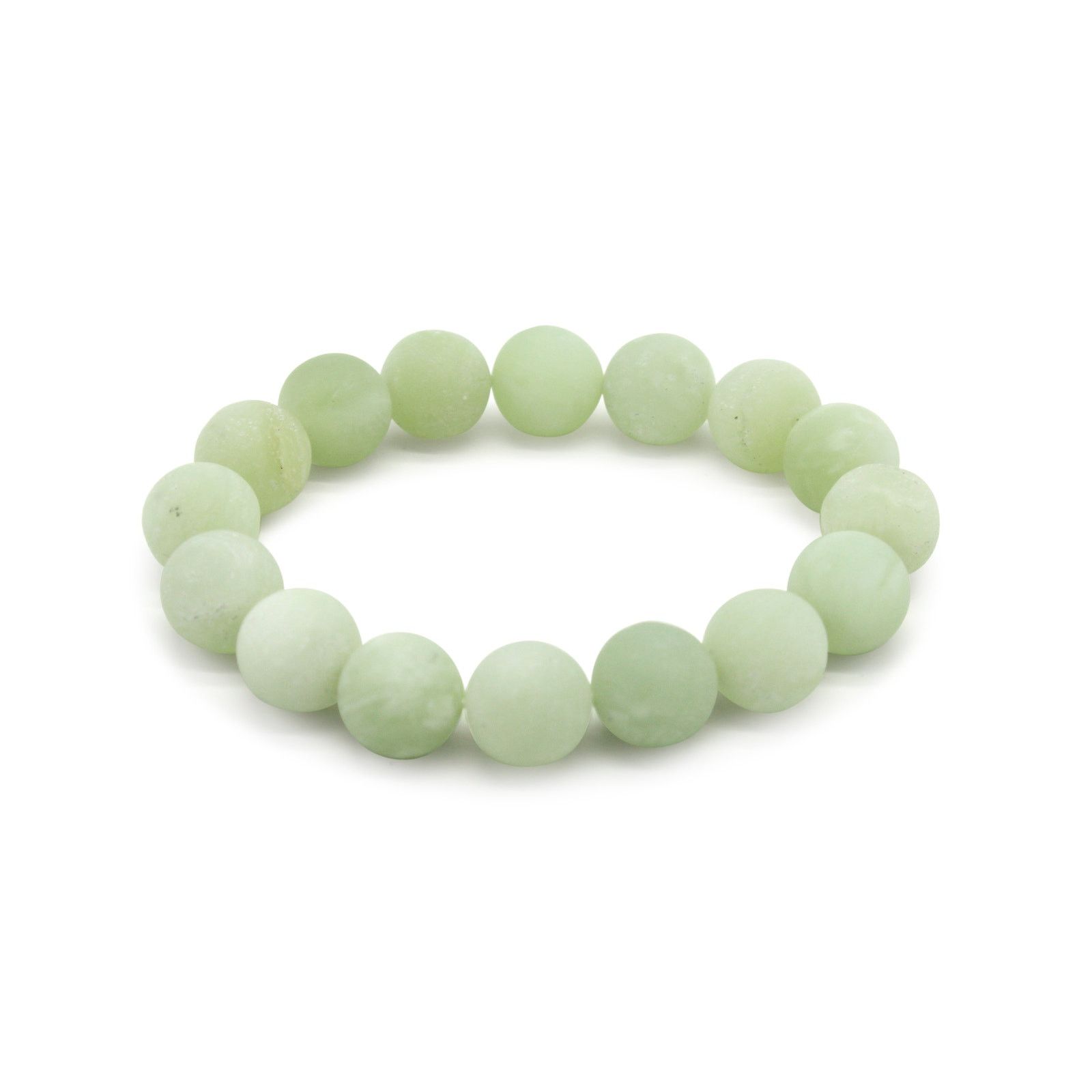 Jewelry 🔴 Bracelet - Matte Mountain Jade 12mm. Size ONE SIZE - 1 Preview