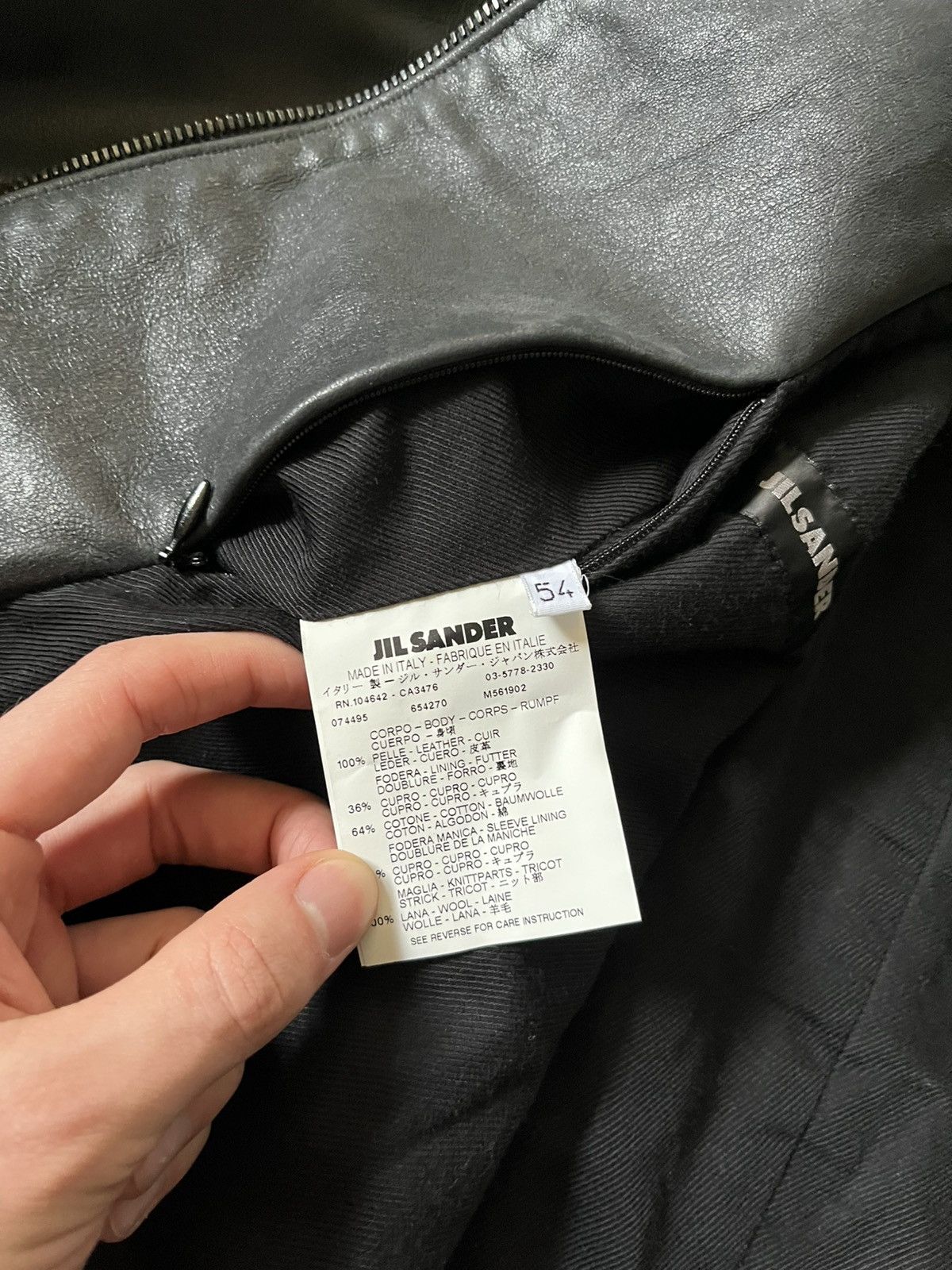 Jil Sander Jil Sander leather jacket by Raf Simons black rare Size US L / EU 52-54 / 3 - 15 Thumbnail