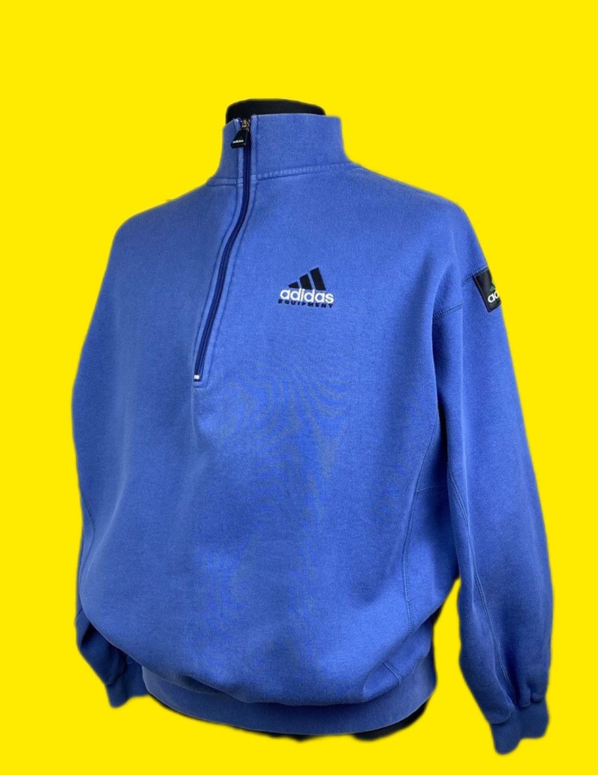 Adidas × Equipment × Vintage Adidas Equipment Pollover 1/4 Zip Vintage Sweatershirt XL Size US XL / EU 56 / 4 - 1 Thumbnail