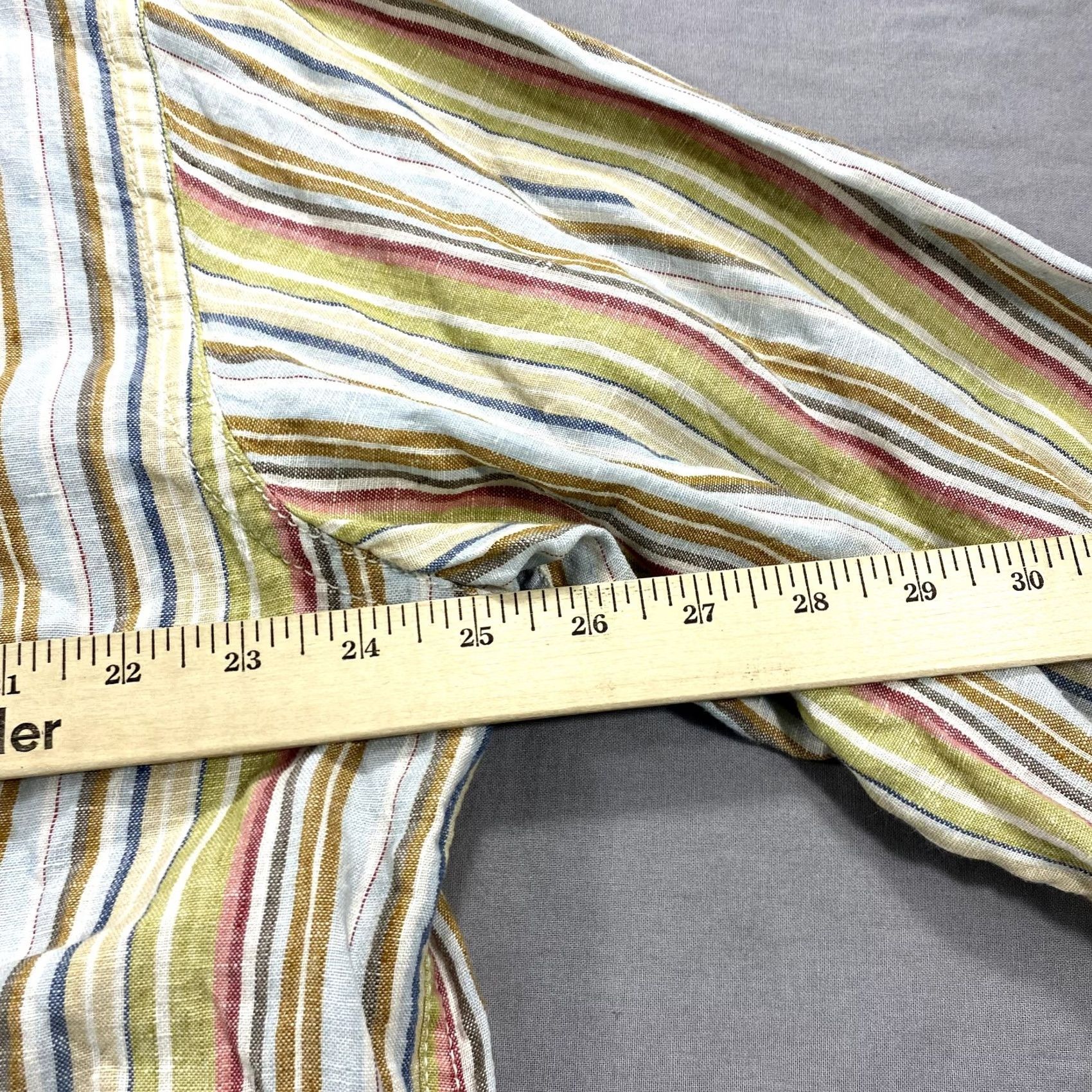 Tommy Bahama Tommy Bahama Shirt Mens XL Striped Linen Button-Up Relaxed Beach Resort Hanai, Aloha, Hawaiian, Multicolor, Linen, Button-Up, Casual, 90s Size US XL / EU 56 / 4 - 6 Thumbnail