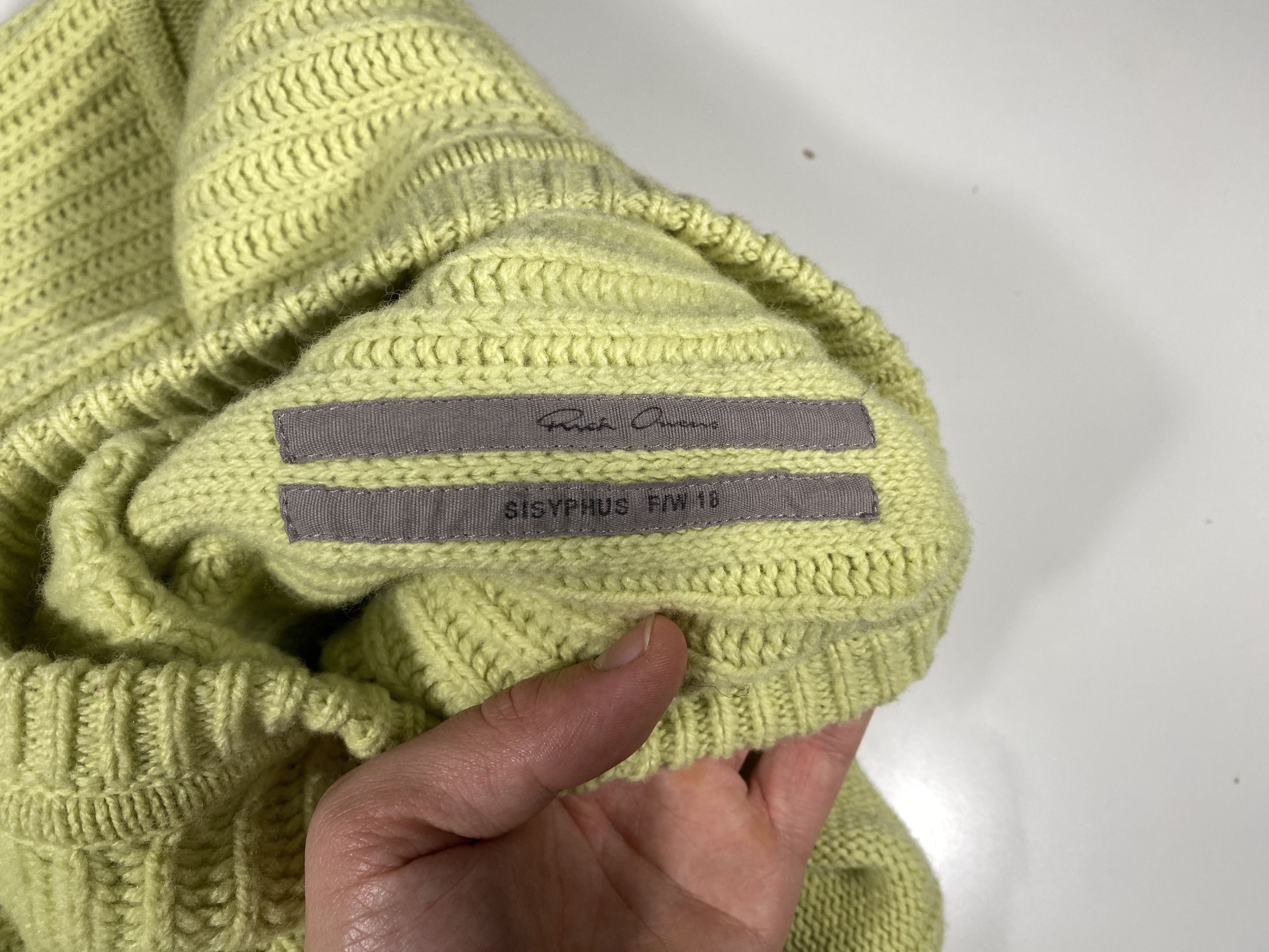 Rick Owens Rick Owens F/W18 Sisyphus Fisherman Knit 62 Lime Size XS / US 0-2 / IT 36-38 - 4 Thumbnail