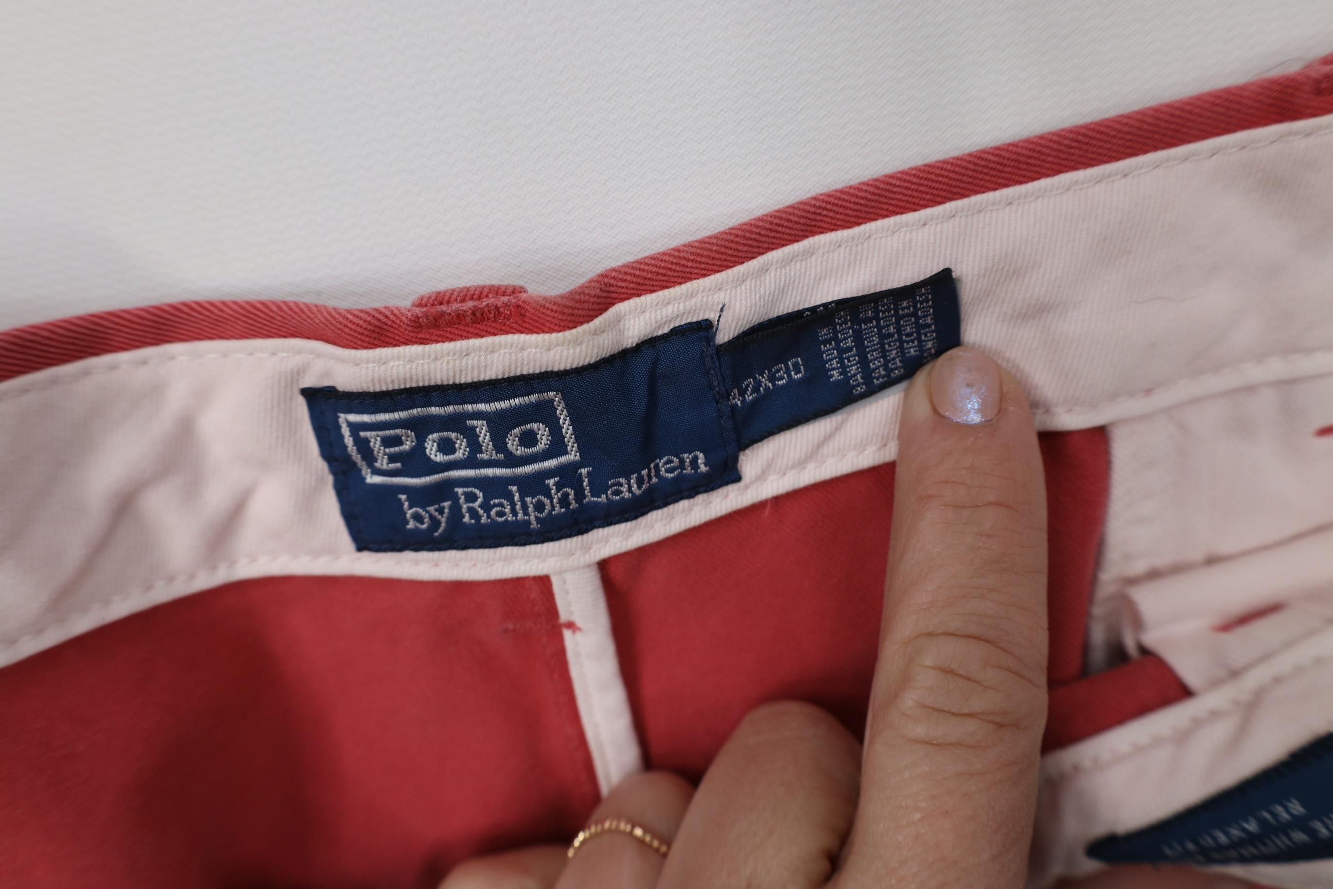 Polo Ralph Lauren Vintage Ralph Lauren Pleated Wide Leg Chino Pants Cotton Red Size US 42 / EU 58 - 9 Thumbnail