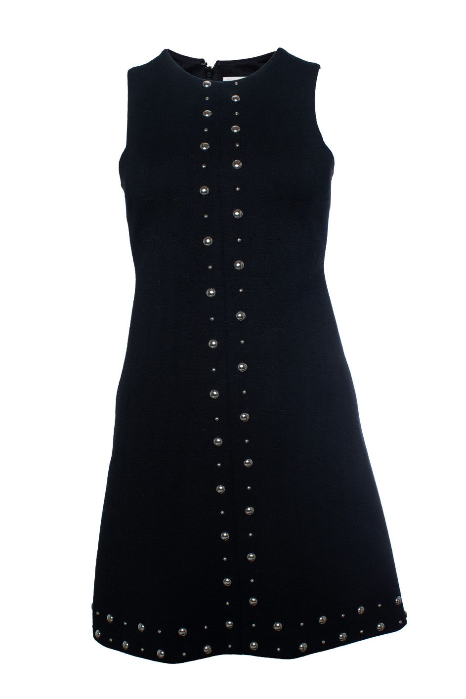 Saint Laurent Paris Saint Laurent, studded sleeveless mini dress Size S / US 4 / IT 40 - 1 Thumbnail