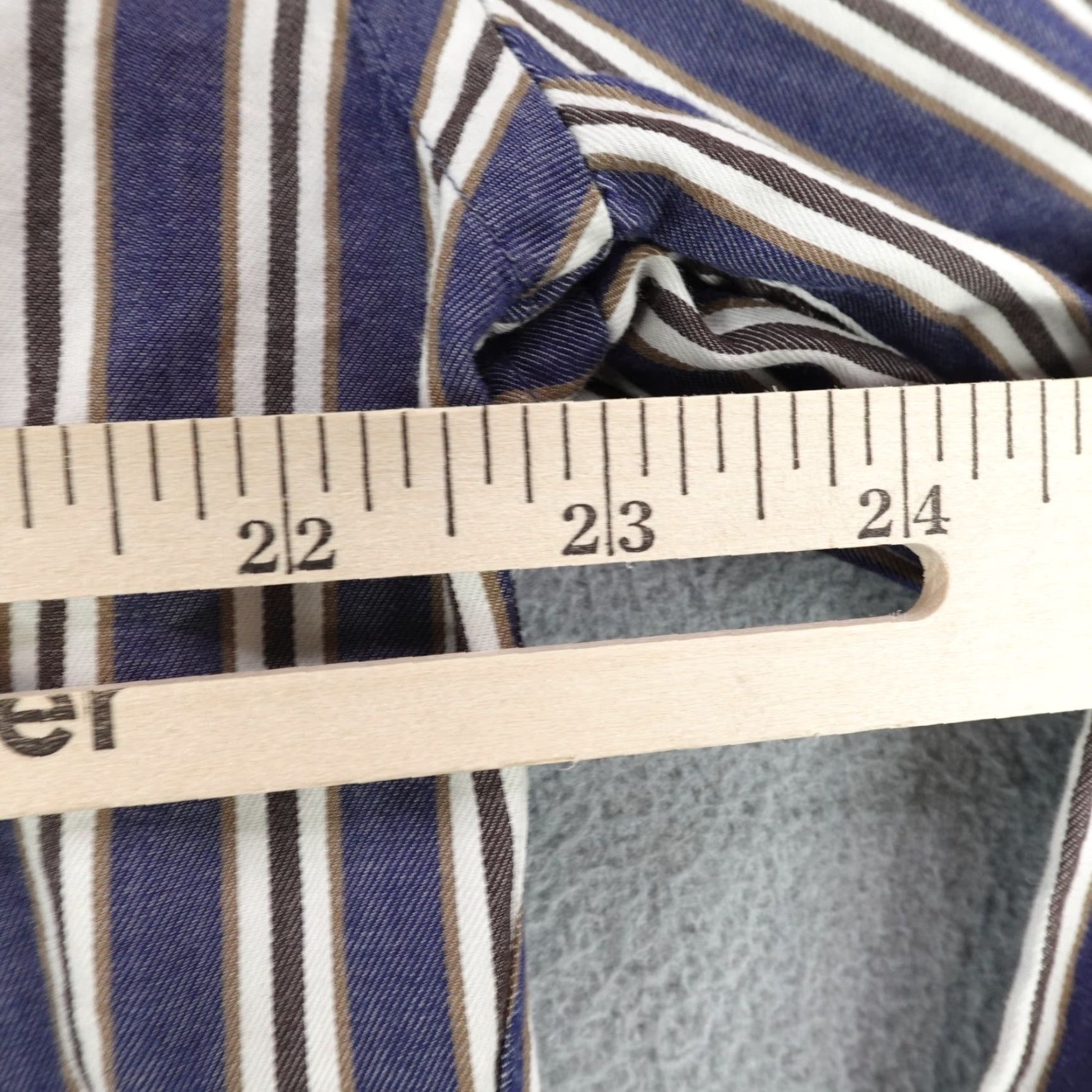 Peter Millar Peter Millar Shirt Mens Large Blue White Stripes Button Up Cotton Long Sleeve Size US L / EU 52-54 / 3 - 7 Thumbnail
