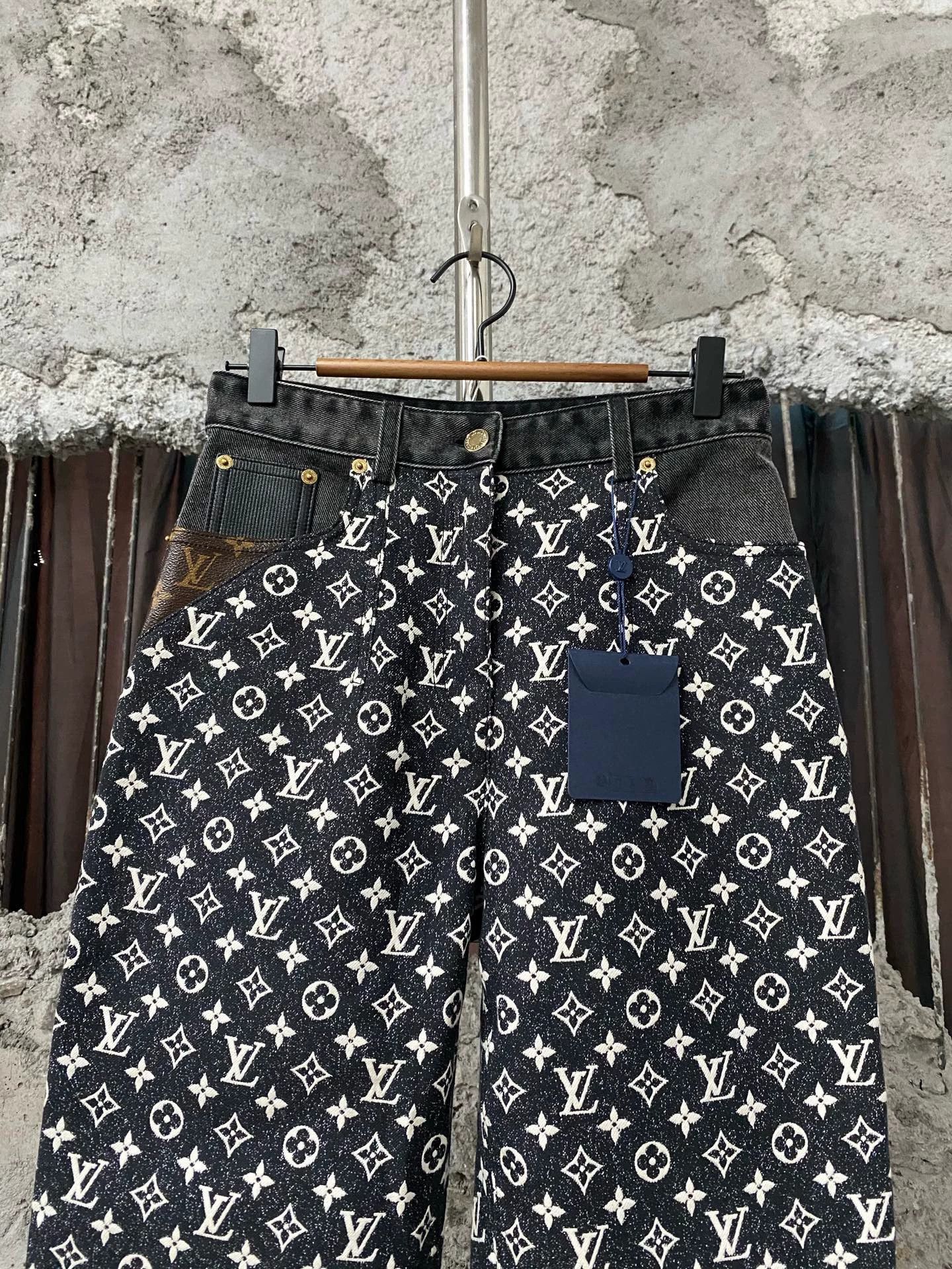 Louis Vuitton Louis Vuitton Monogram Slim Fit Jeans - Size 36 - New Size 36" / US 14 / IT 50 - 3 Thumbnail