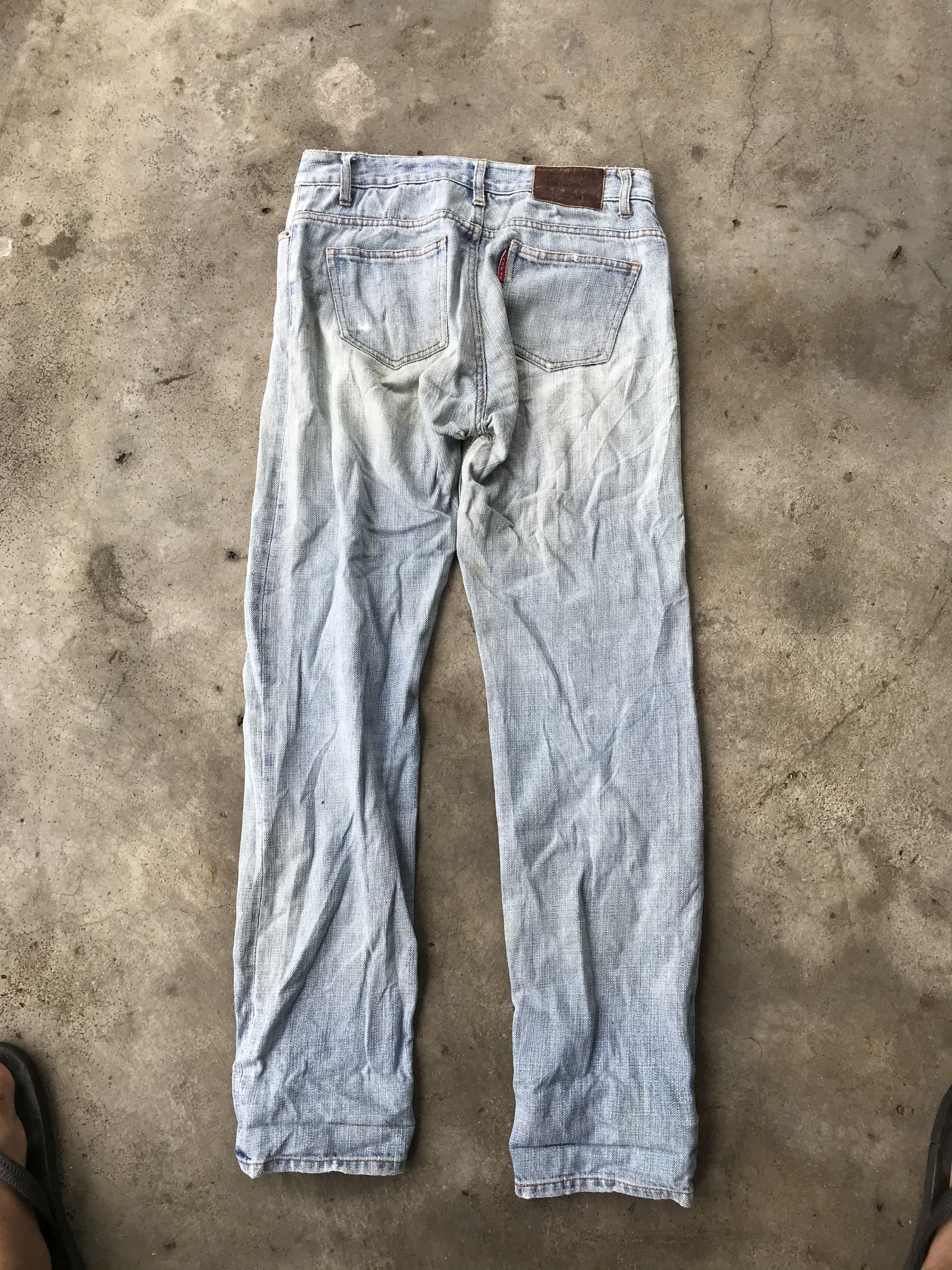 Vintage Earth music & ecology selvedge jeans Size US 28 / EU 44 - 6 Thumbnail