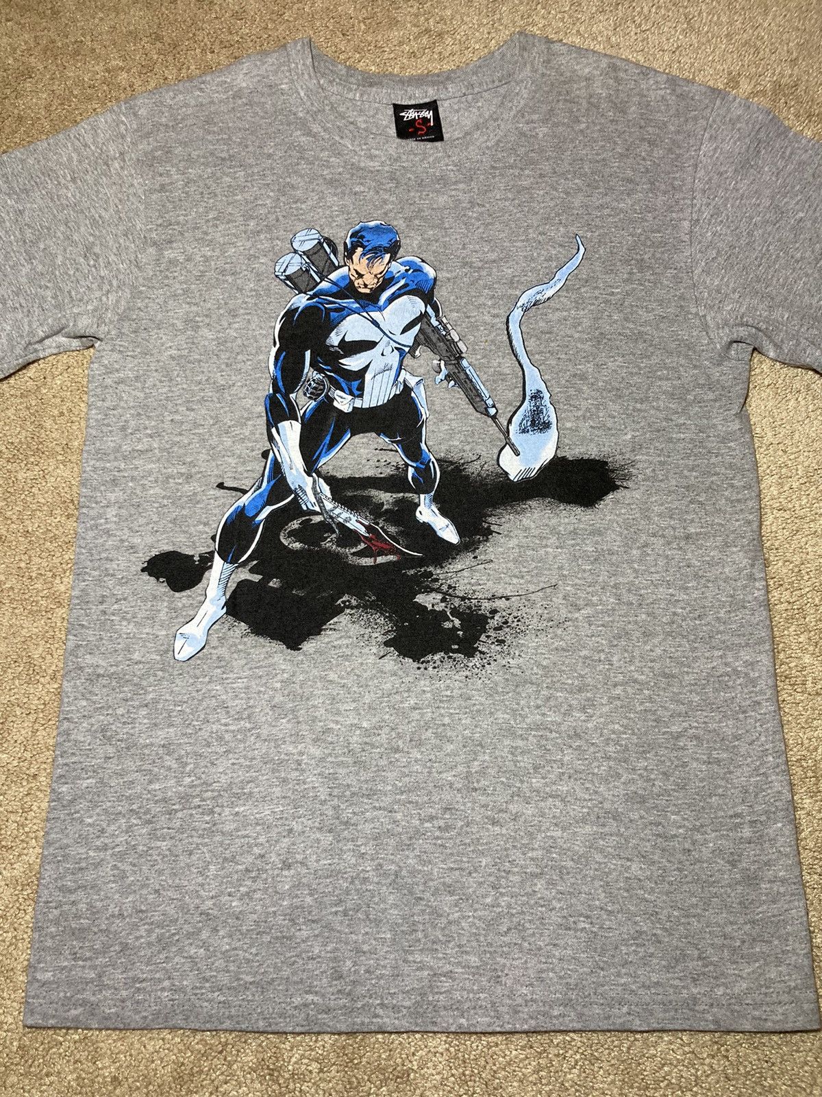 未使用 2011 STUSSY MARVEL Punisher Tee L Stüssy x Marvel Comics Project Series One SS11 'Punisher' T