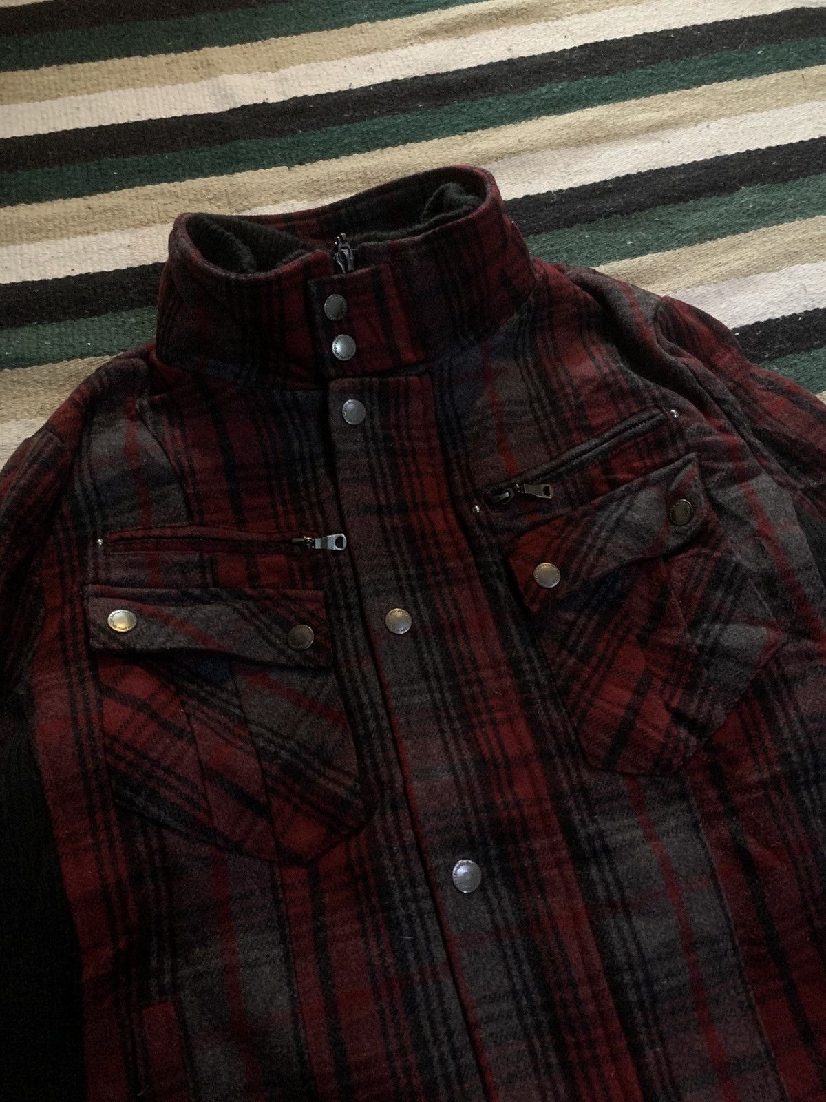 semanticdesign Semantic Fur Jacket Plaid Tartan LGB Style Japanese Size US L / EU 52-54 / 3 - 6 Thumbnail