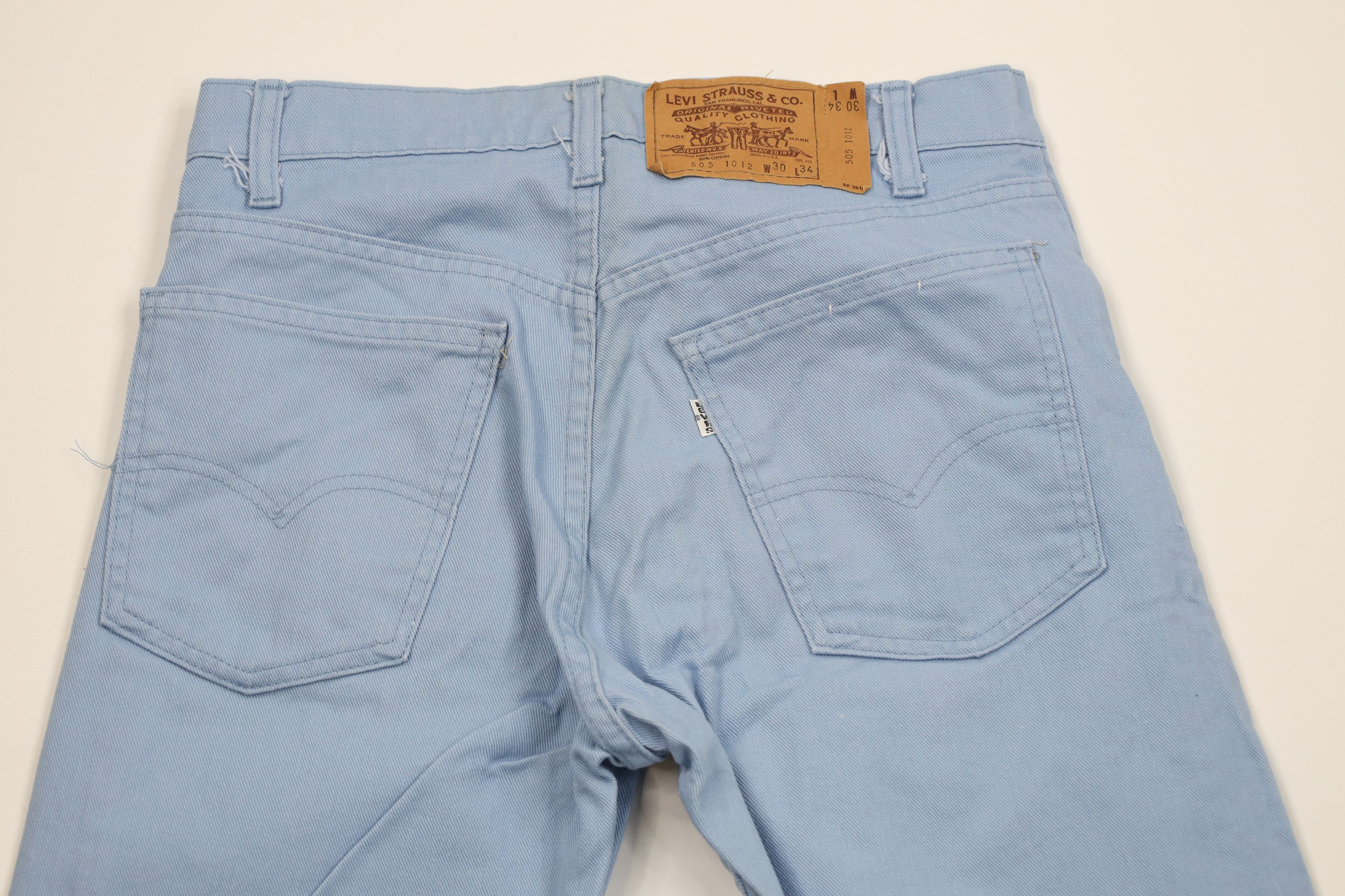 Levi's Vintage 80s Levis 505 Straight Leg Jeans Light Blue USA Size US 30 / EU 46 - 12 Thumbnail