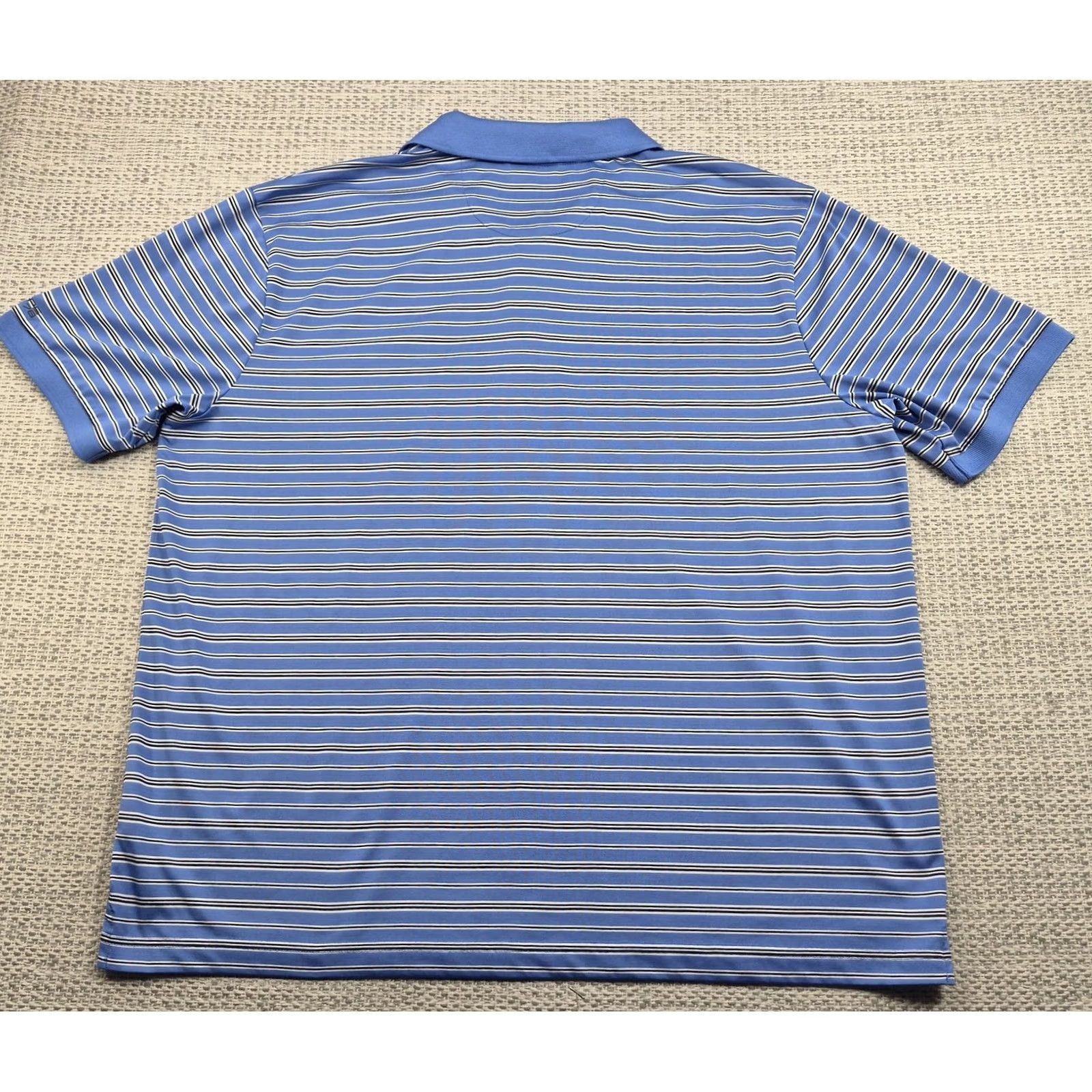 Chaps Chaps Golf Polo Shirt Mens 2XL Blue Stripe Stay-Dry Performance Moisture Wicking Shirt Size US XXL / EU 58 / 5 - 6 Thumbnail