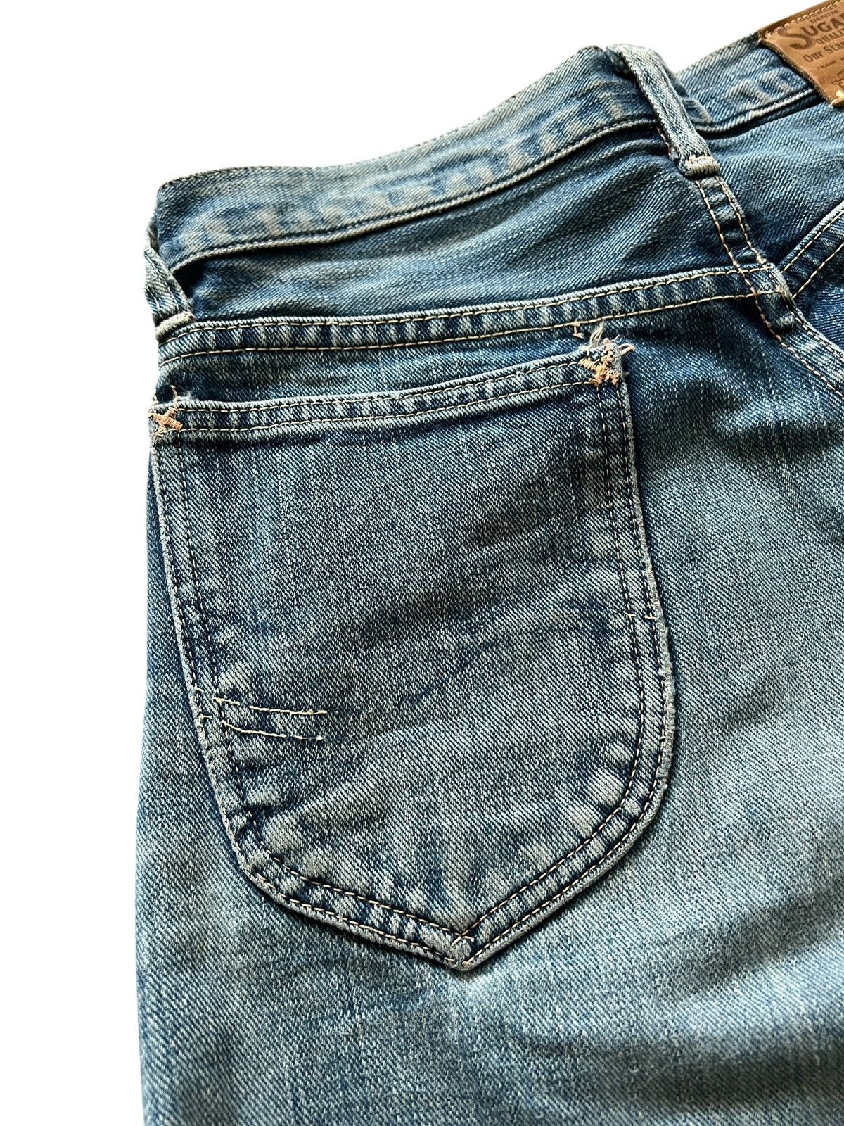 Sugar Cane 1990s Sugar Cane Toyo Enterprise Distressed Selvedge Jeans Size US 31 - 12 Thumbnail