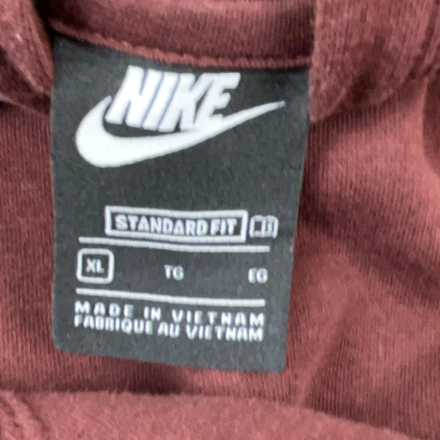 Nike Nike Hoodie Women XL Maroon Red Sweatshirt Pullover Hooded Swoosh Logo All Seasons Casual Activewear Pockets Regular Fit Long Sleeve Knit Size XL / US 12-14 / IT 48-50 - 3 Thumbnail