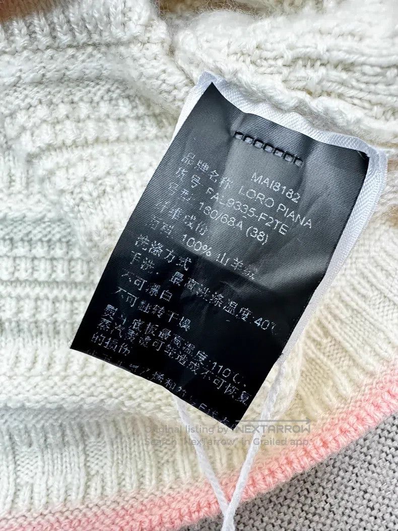 Loro Piana Loro Piana Beige cashmere knit top with pink edges Size XS / US 0-2 / IT 36-38 - 5 Thumbnail