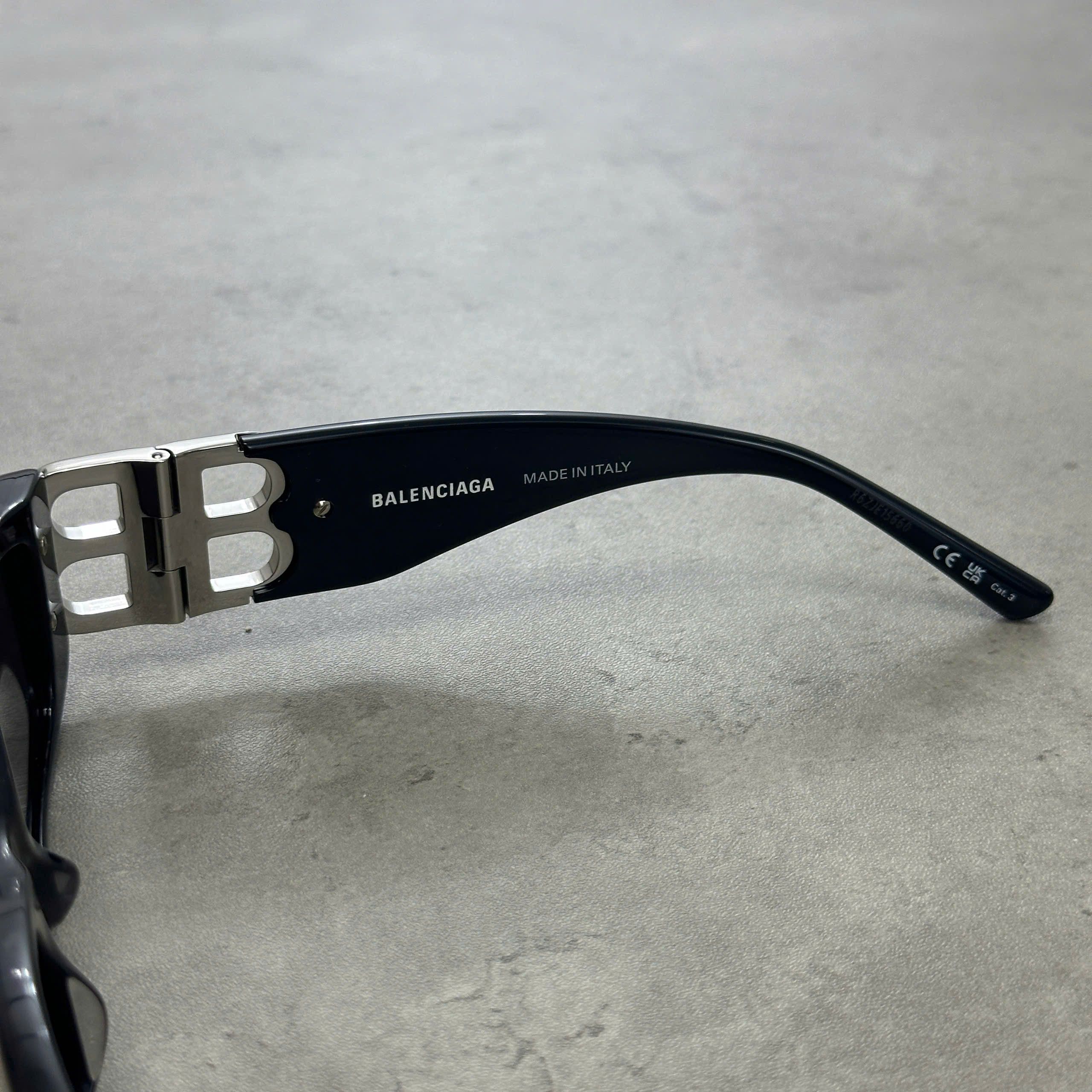 Balenciaga BALENCIAGA BB0096S 017 Sunglasses BLACK/SILVER Size ONE SIZE - 4 Thumbnail