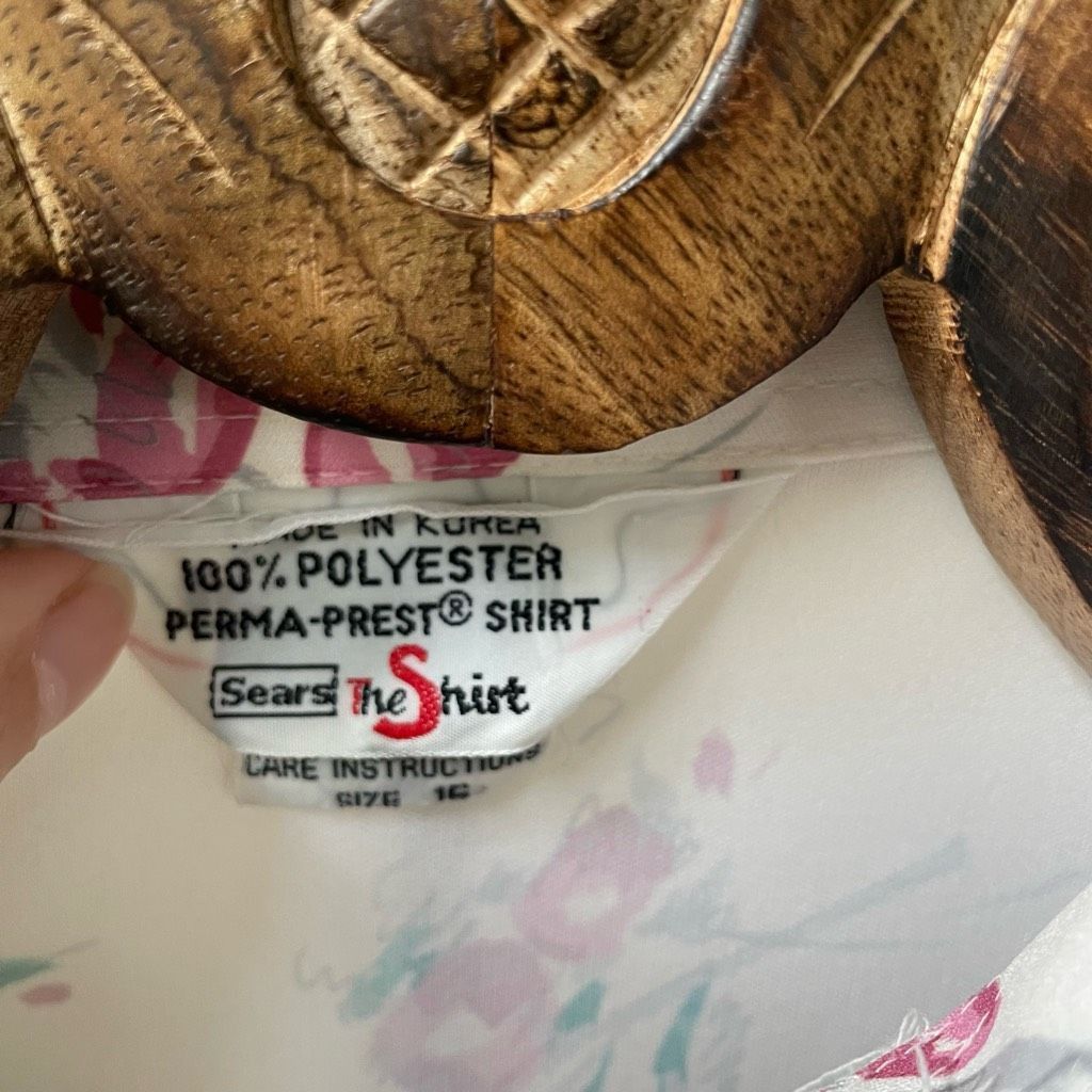 Vintage Vintage 70s Sears Perma Prest Polyester Floral Print Button Size L / US 10 / IT 46 - 5 Thumbnail