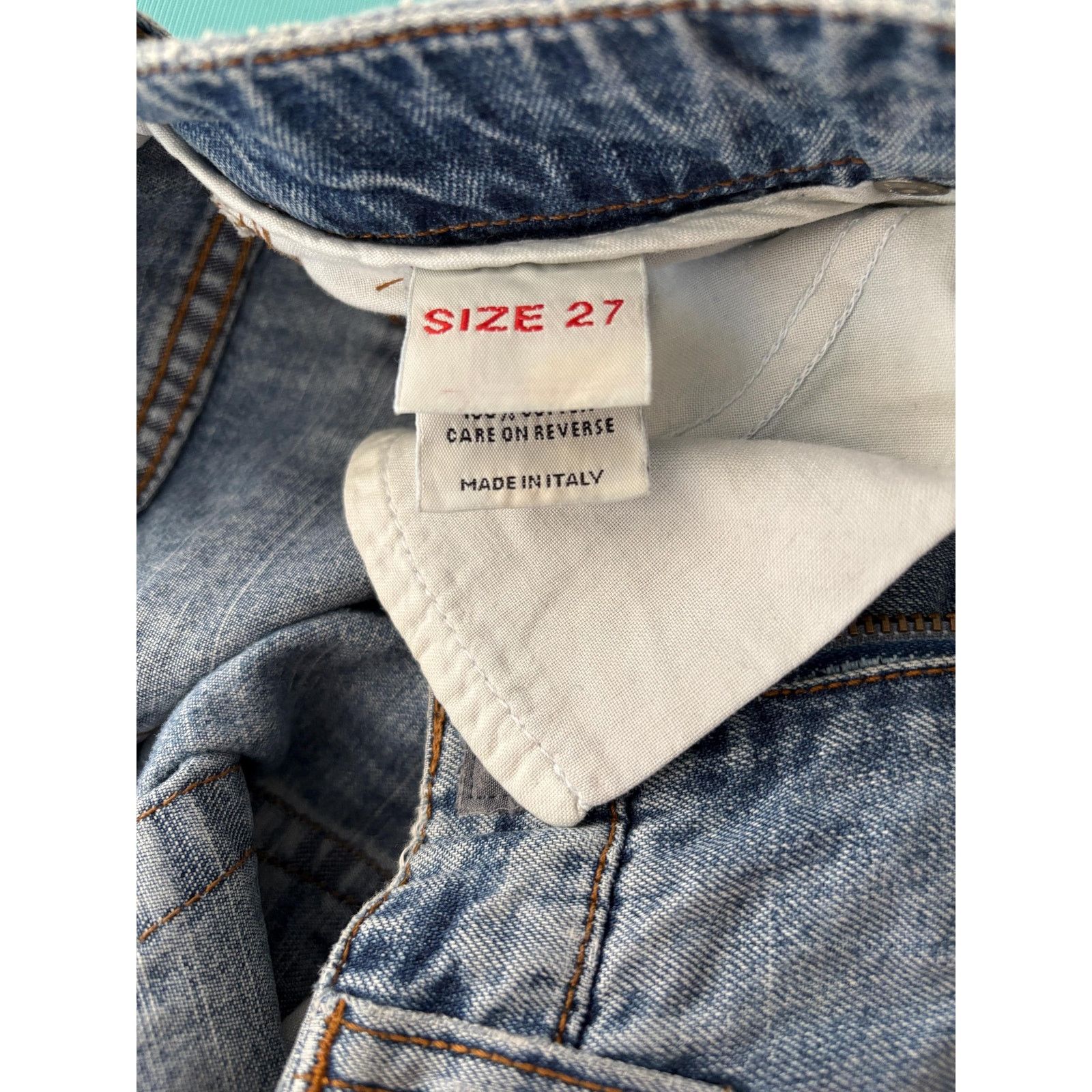 Guess × Vintage Vintage Guess Italy 27 High Waist Straight Leg 90s DenimRare Size US 27 - 8 Thumbnail