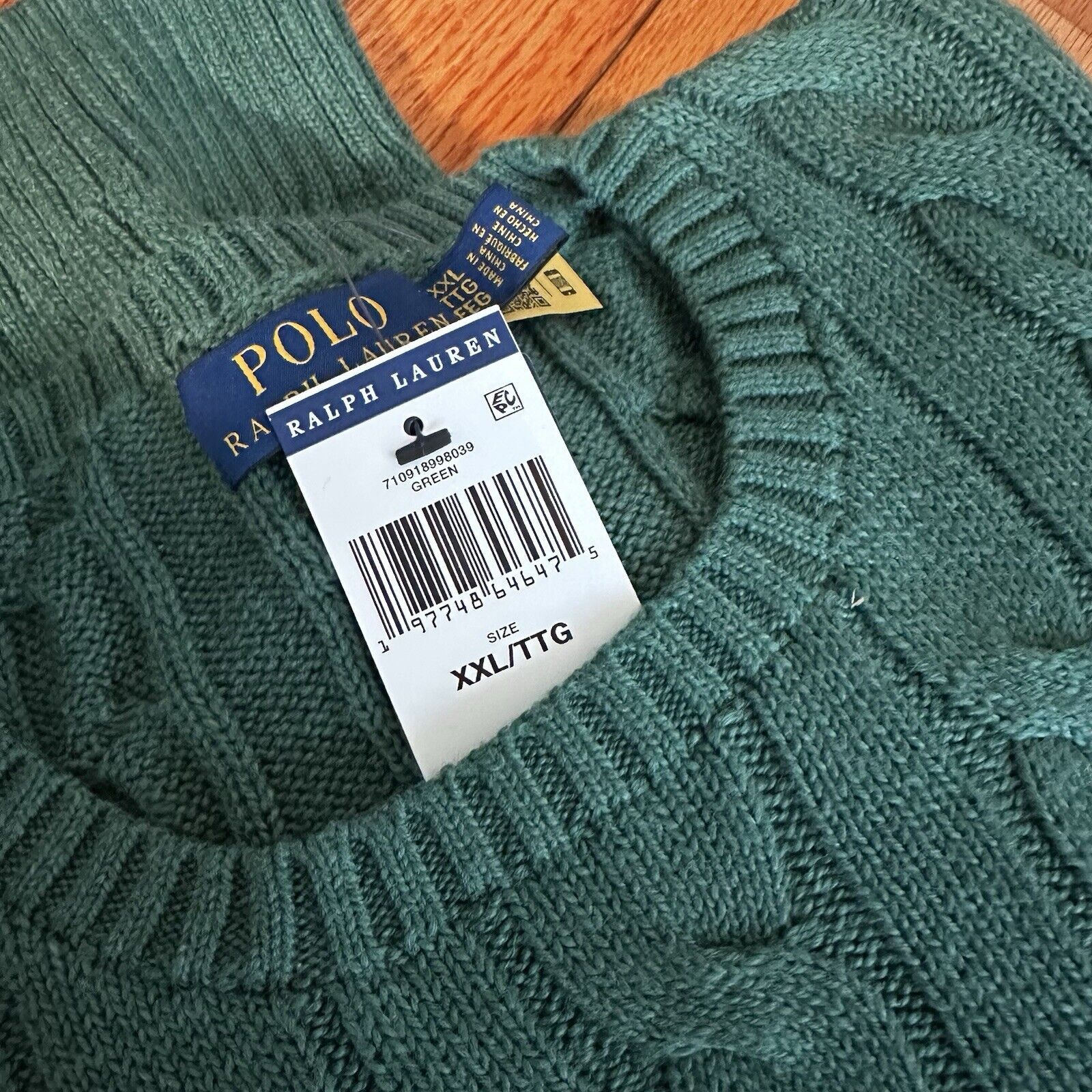 Polo Ralph Lauren NWT Men's Polo Ralph Lauren Cable Knit Pullover Sweater Size US XXL / EU 58 / 5 - 5 Thumbnail