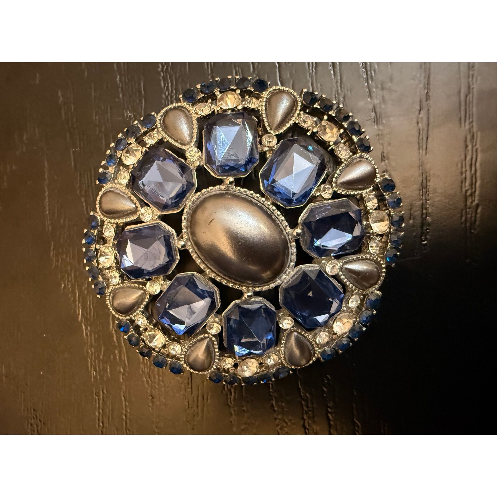 Monet Vintage Signed Monet Silver Tone Blue Stone Brooch Size ONE SIZE - 1 Thumbnail