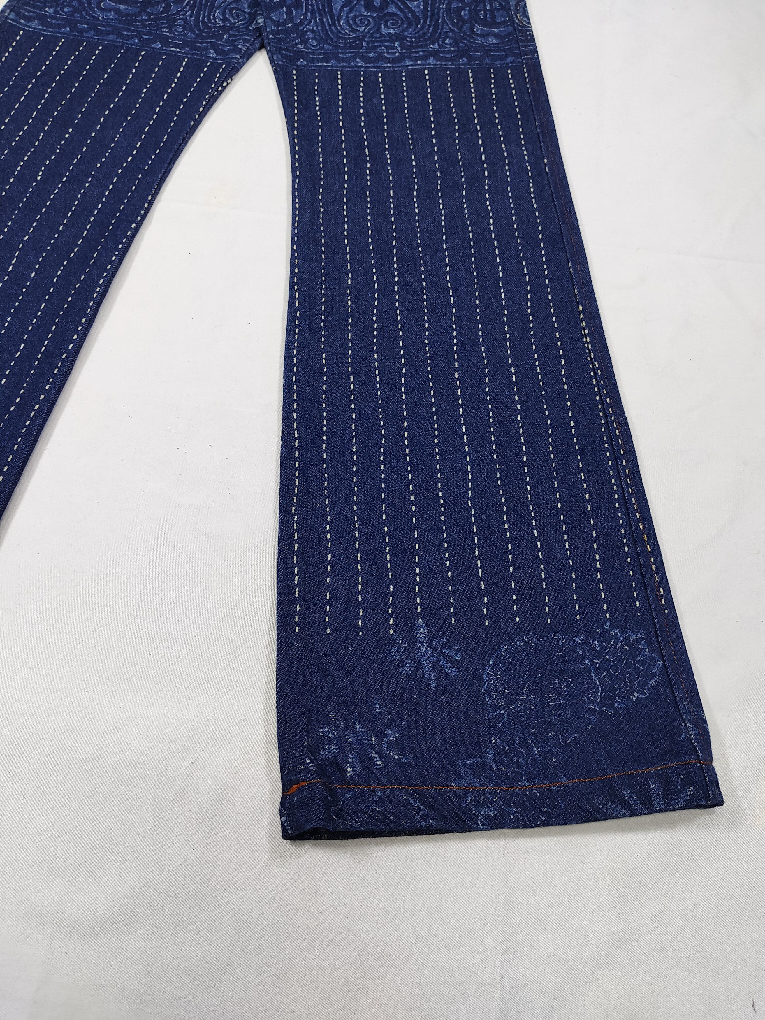 Jean Paul Gaultier 90s JPG- Archive Ethnic Baroque Graphic Structural Jeans Size 28" / US 6 / IT 42 - 4 Thumbnail