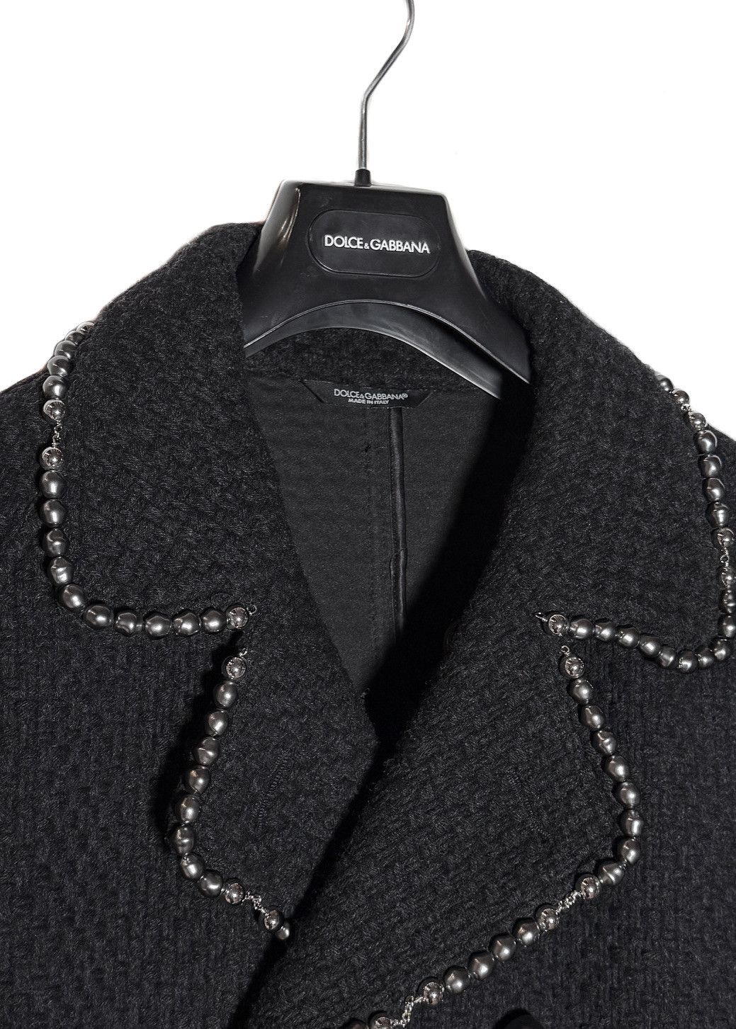 Dolce & Gabbana Dolce & Gabbana FW21 Runway Metal Pearls Tweed Coat Size US S / EU 44-46 / 1 - 5 Thumbnail