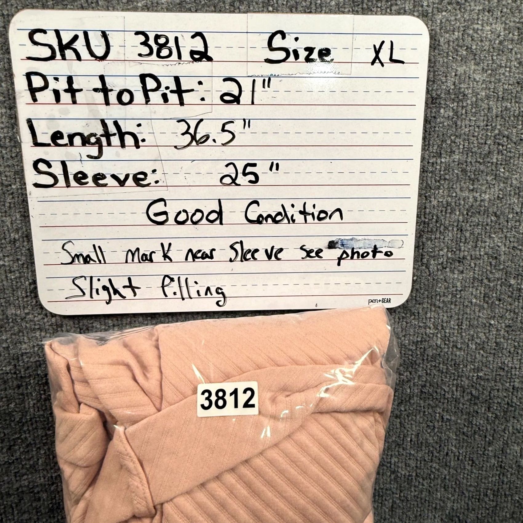 Steve Madden Steve Madden XL Women Trench Coat Knit Tie Waist Mid-Length Pink Ribbed Textured Solid Size XL / US 12-14 / IT 48-50 - 8 Thumbnail