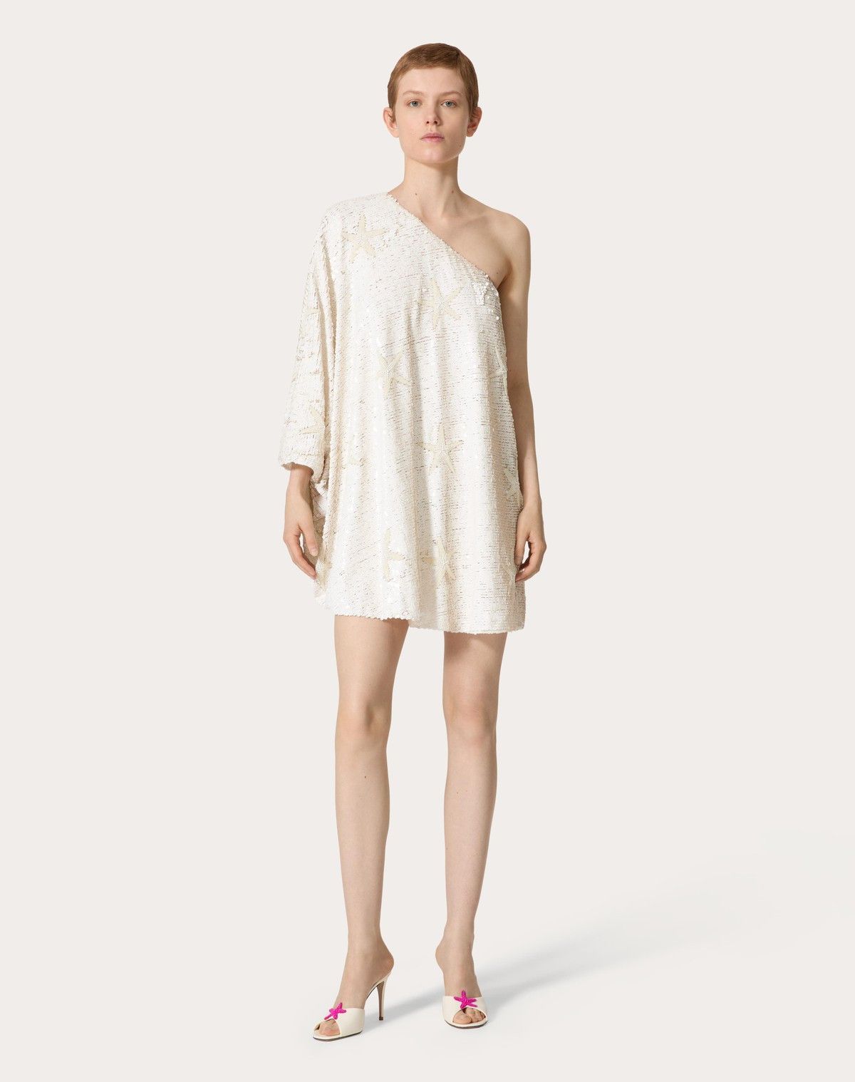 Valentino o1s1wg110525 Tulle Embroidered Short Dress in Multicolor Size S / US 4 / IT 40 - 2 Thumbnail
