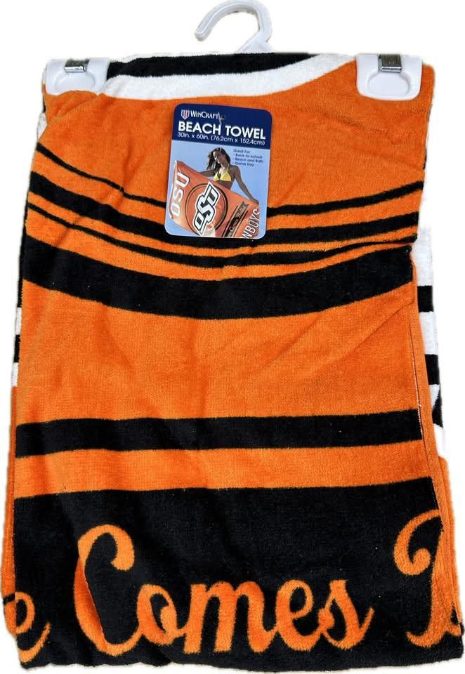 Designer Oklahoma State Cowboys Beach Towel Size ONE SIZE - 2 Thumbnail