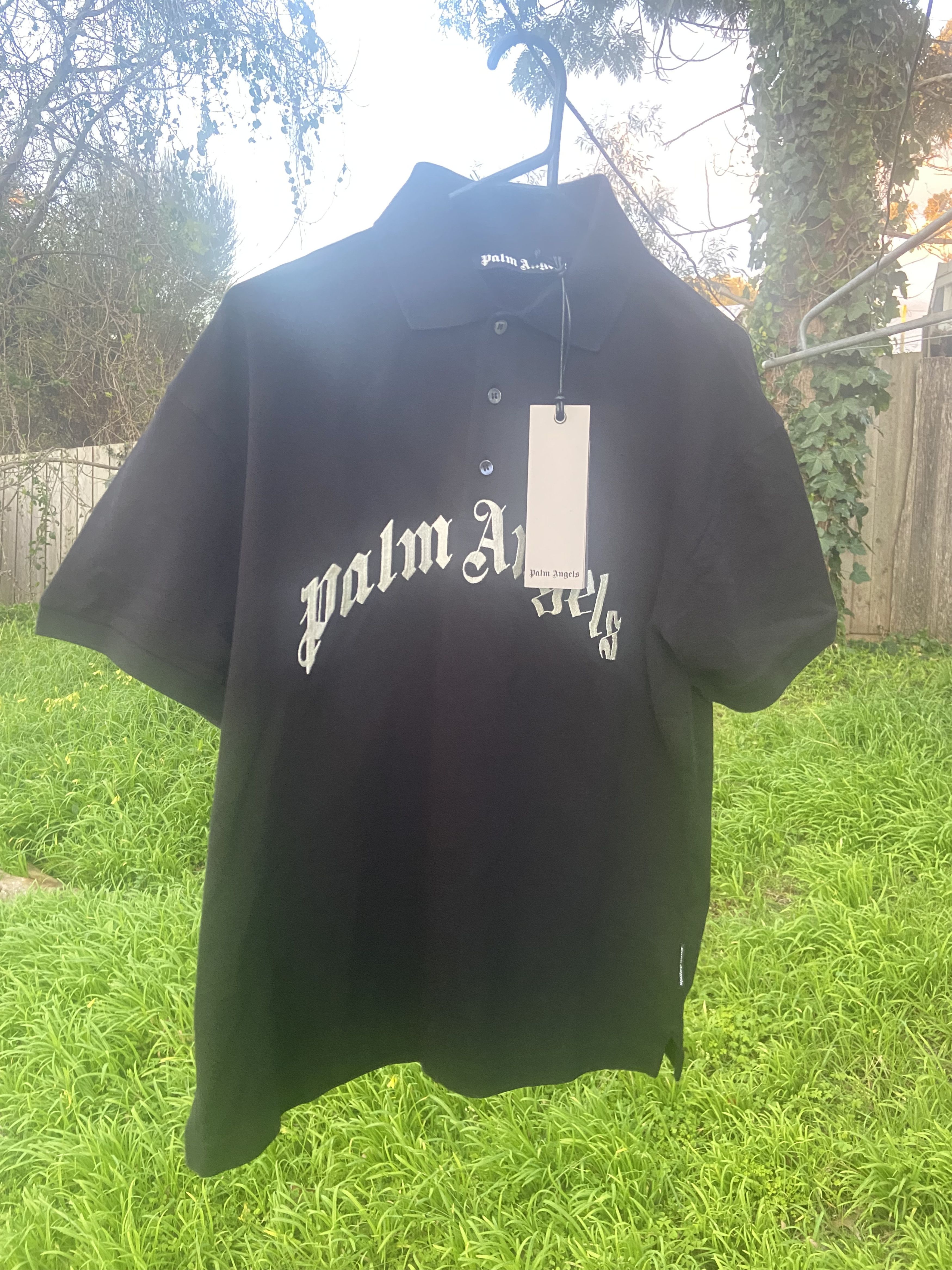 Palm Angels Palm angels curved logo polo shirt medium Size US M / EU 48-50 / 2 - 1 Thumbnail