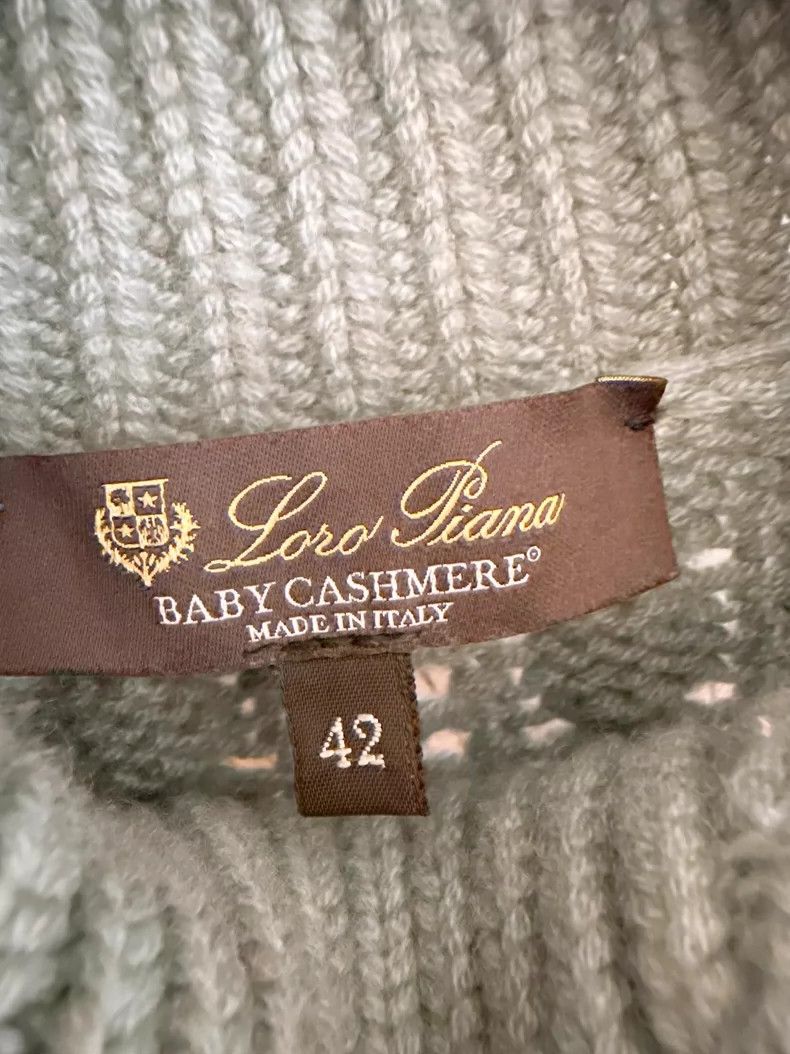 Loro Piana LORO PIANA Baby cashmere hollow crochet sweater Size L / US 10 / IT 46 - 8 Thumbnail