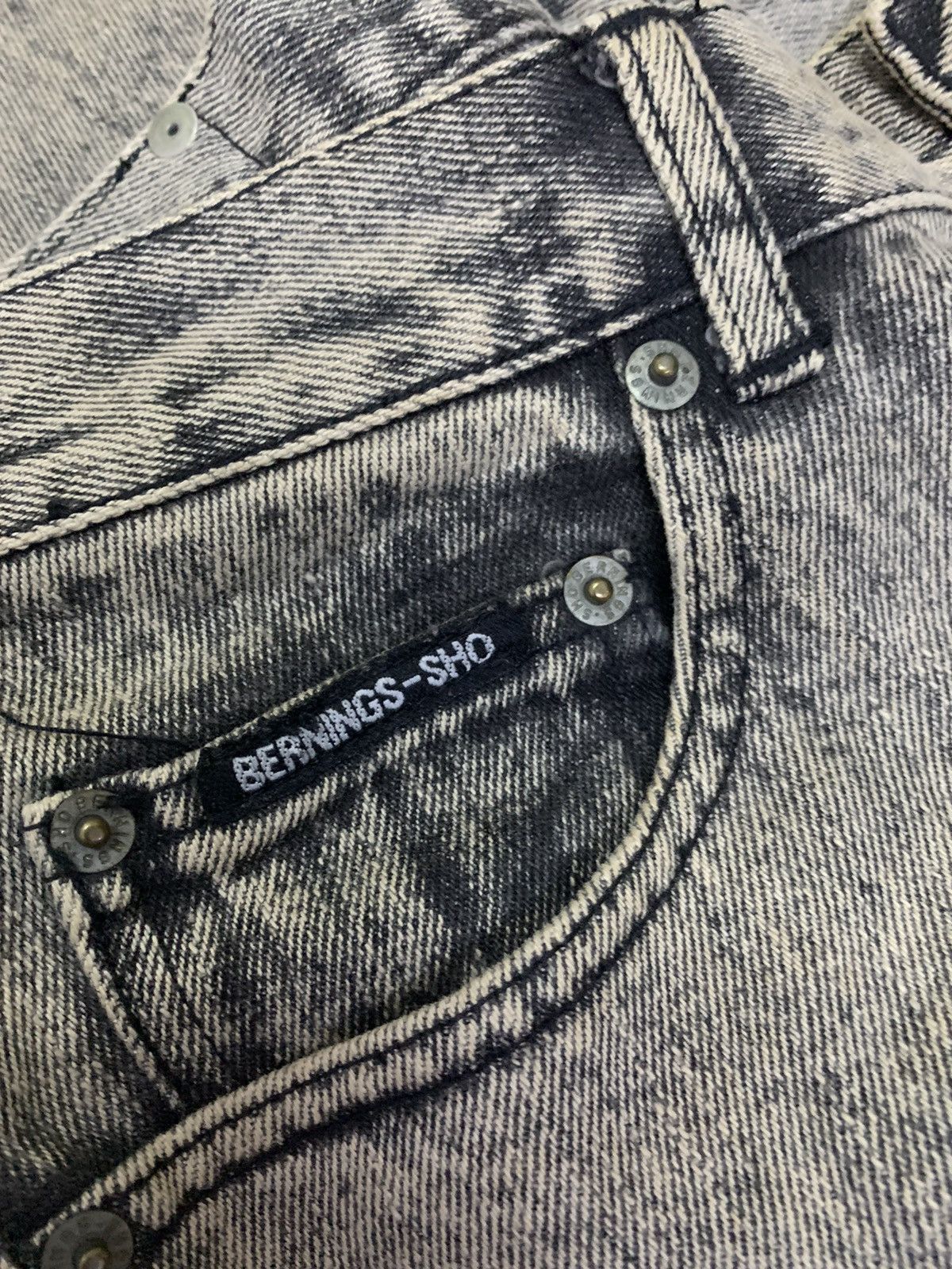 BERNINGS SHO Vintage Japanese Flare Bernings Sho Patchwork Denim Size US 29 - 6 Thumbnail