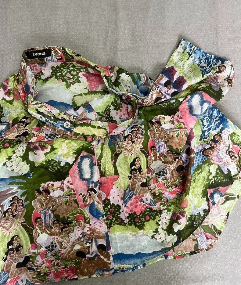 Yohji Yamamoto Vintage Zucca Printed Skirt with Layered Design-2506 Size 30" / US 8 / IT 44 - 5 Thumbnail