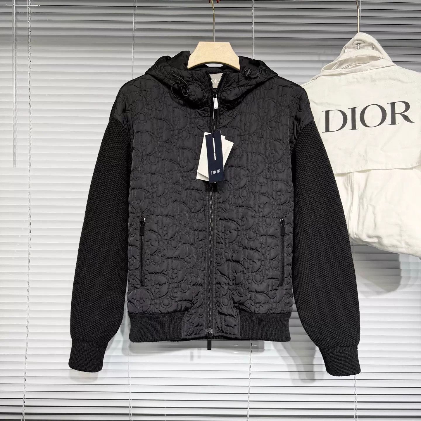 Dior Black Quilted Hooded er Jacket XS Size US XS / EU 42 / 0 - 1 Thumbnail