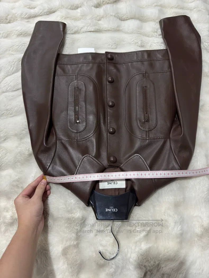 Celine CELINE Doll Collar Leather Jacket Coat Size XS / US 0-2 / IT 36-38 - 7 Thumbnail