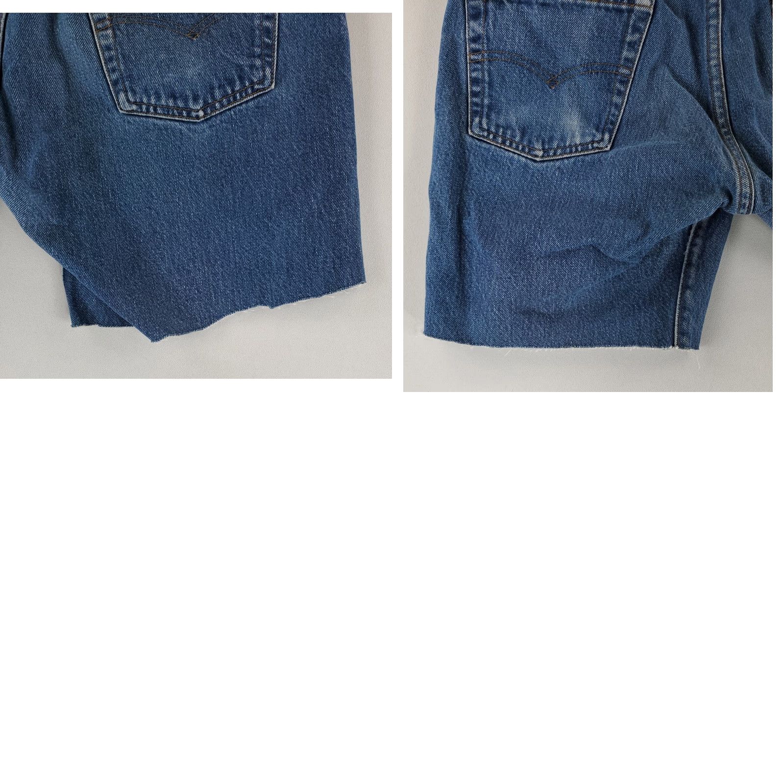 Levi's VINTAGE Levi's 501 Selvedge Jeans Shorts Jorts Cutoff Blue Mens 31x7 Shirt? Size US 31 - 8 Thumbnail
