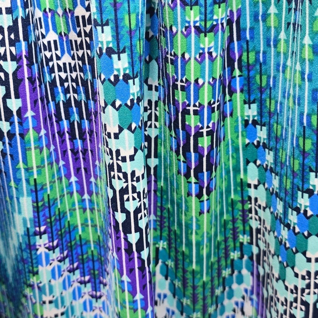 The Unbranded Brand New Directions Blue Green Patterned Blouse Size S / US 4 / IT 40 - 5 Thumbnail