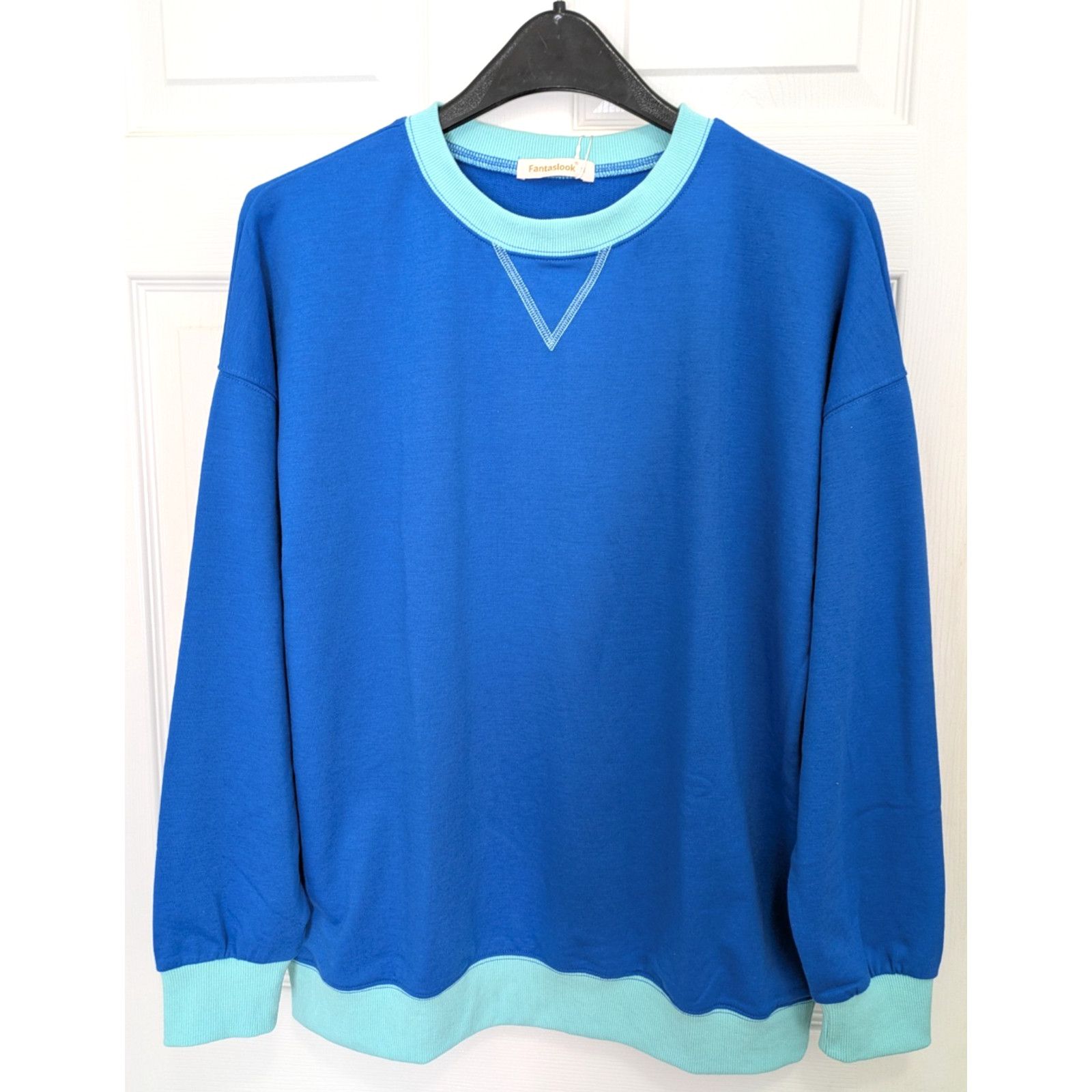 The Unbranded Brand Womens Sweatshirt Long Sleeve Blue Medium Pullover Crewneck Size M / US 6-8 / IT 42-44 - 2 Thumbnail