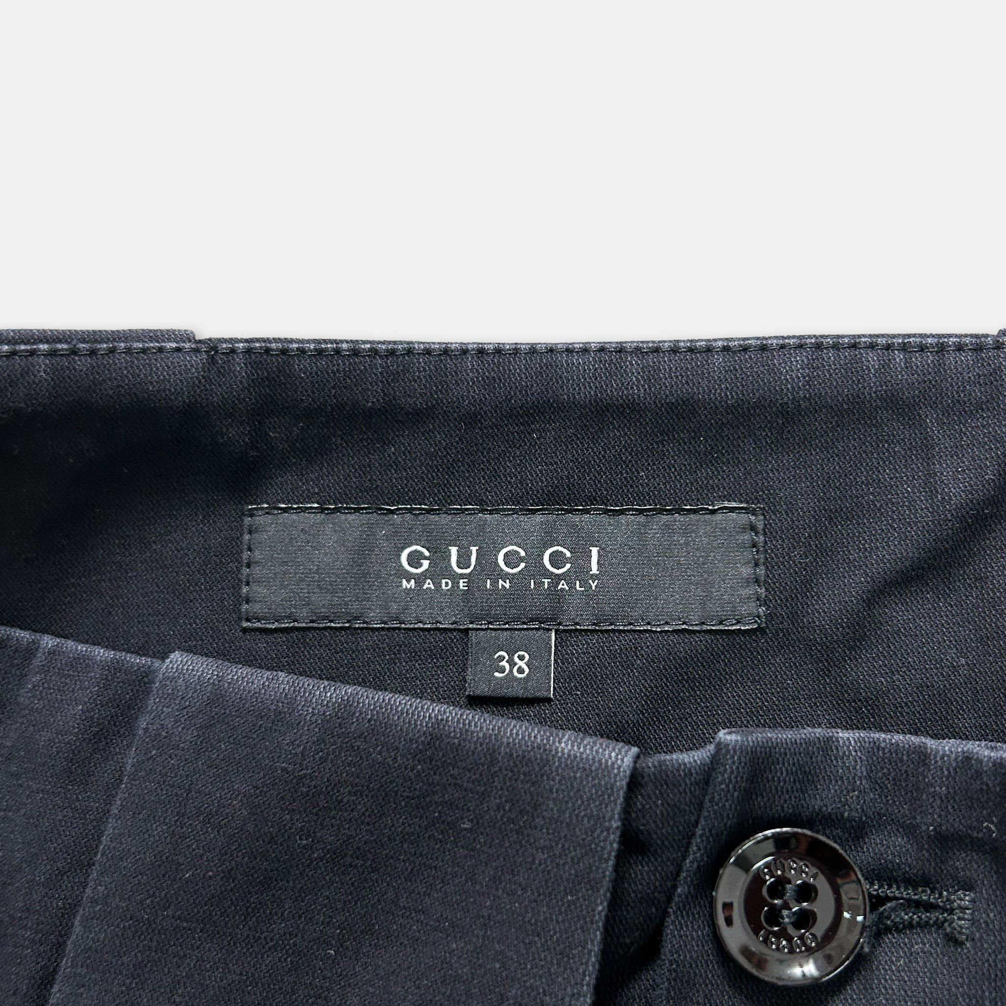 Gucci Gucci 00's Black High Waist Shorts Size 28" / US 6 / IT 42 - 3 Thumbnail
