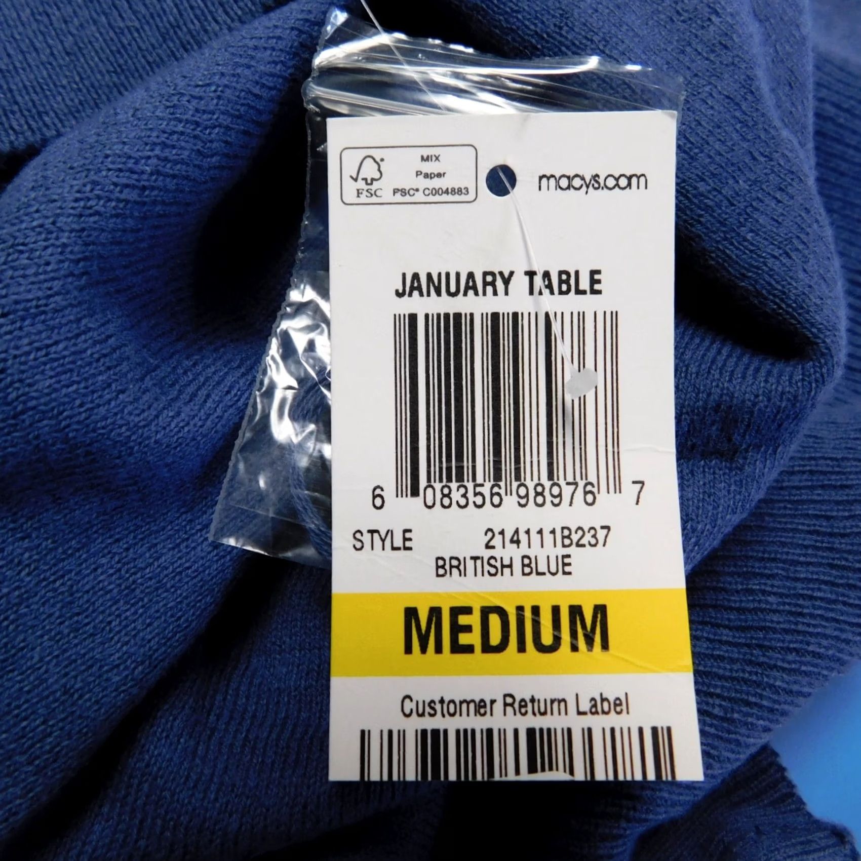 Alfani Alfani Cardigan Shirt Women M Blue 100% Cotton Knit V-Neck Button-Up Lounge Cardigan, Classic, Lightweight, Solid, Regular Size Medium Size M / US 6-8 / IT 42-44 - 7 Thumbnail