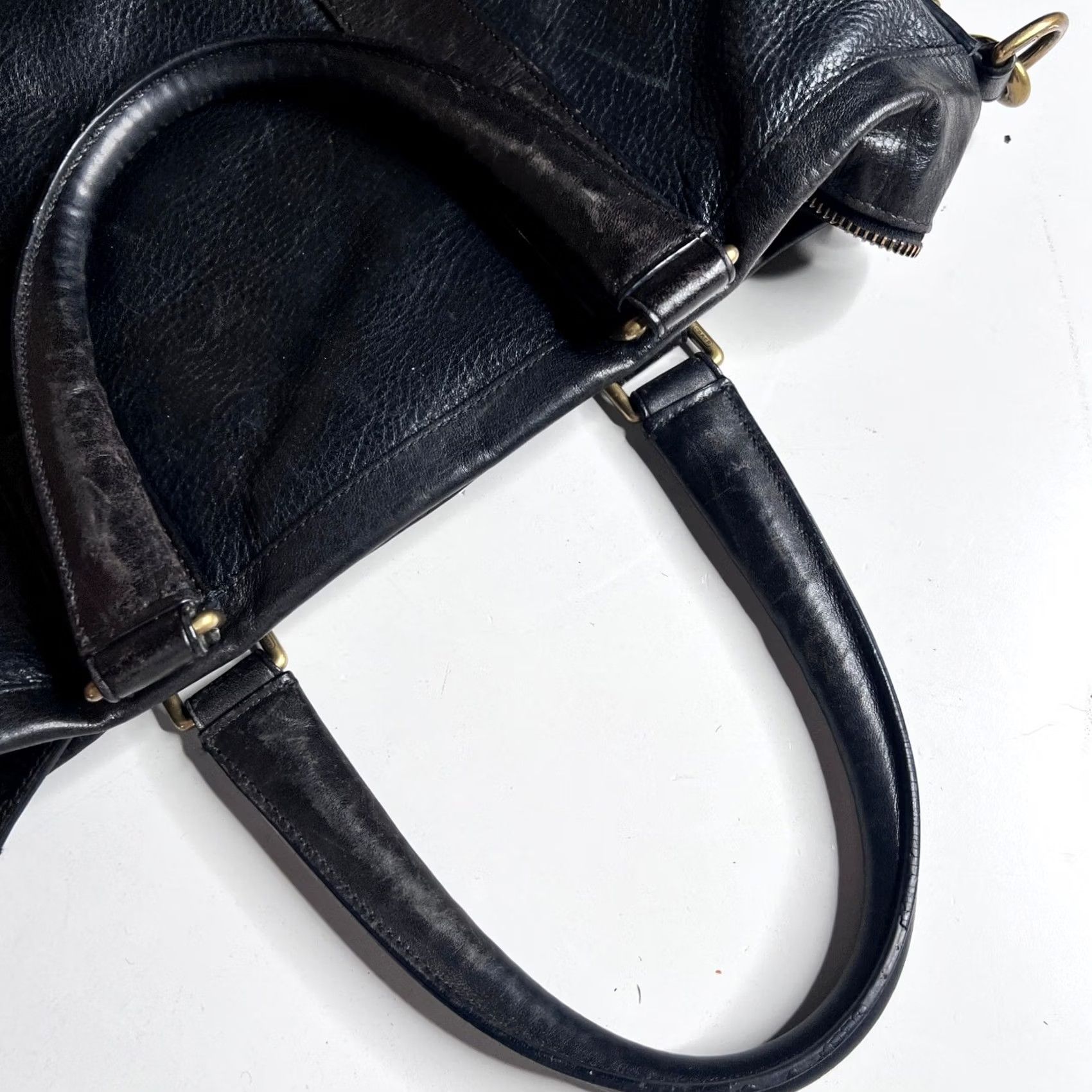 Coach Coach Bleecker Legacy Tote Black Leather Crossbody Womens Large Bag 70477 Size ONE SIZE - 4 Thumbnail