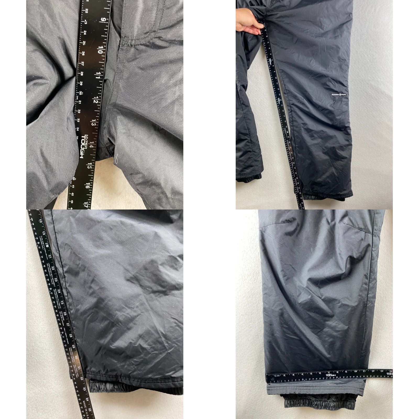 Vintage Outdoor Gear Snow Pants Mens 2XL Black Zip Pockets Adjustable Waist 42 x 32 Snowboarding Skiing Regular Mens Size US 39 - 9 Thumbnail