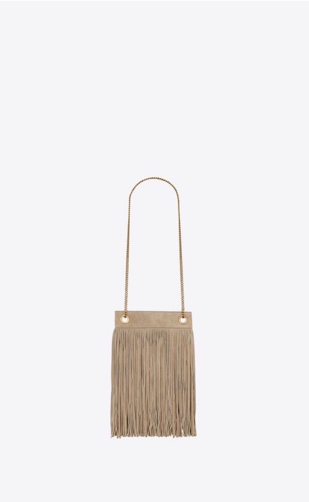 Saint Laurent Paris o1b1hav110724 Size: OS / Grace Small Chain Bag Suede Beige Size ONE SIZE - 2 Thumbnail