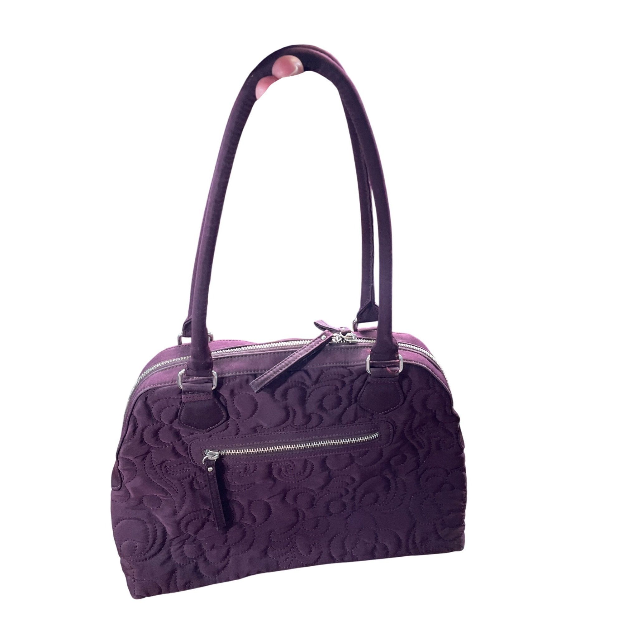 Vera Bradley Vera Bradley Womens Purple Quilted Medium Shoulder handbag m Size ONE SIZE - 22 Thumbnail